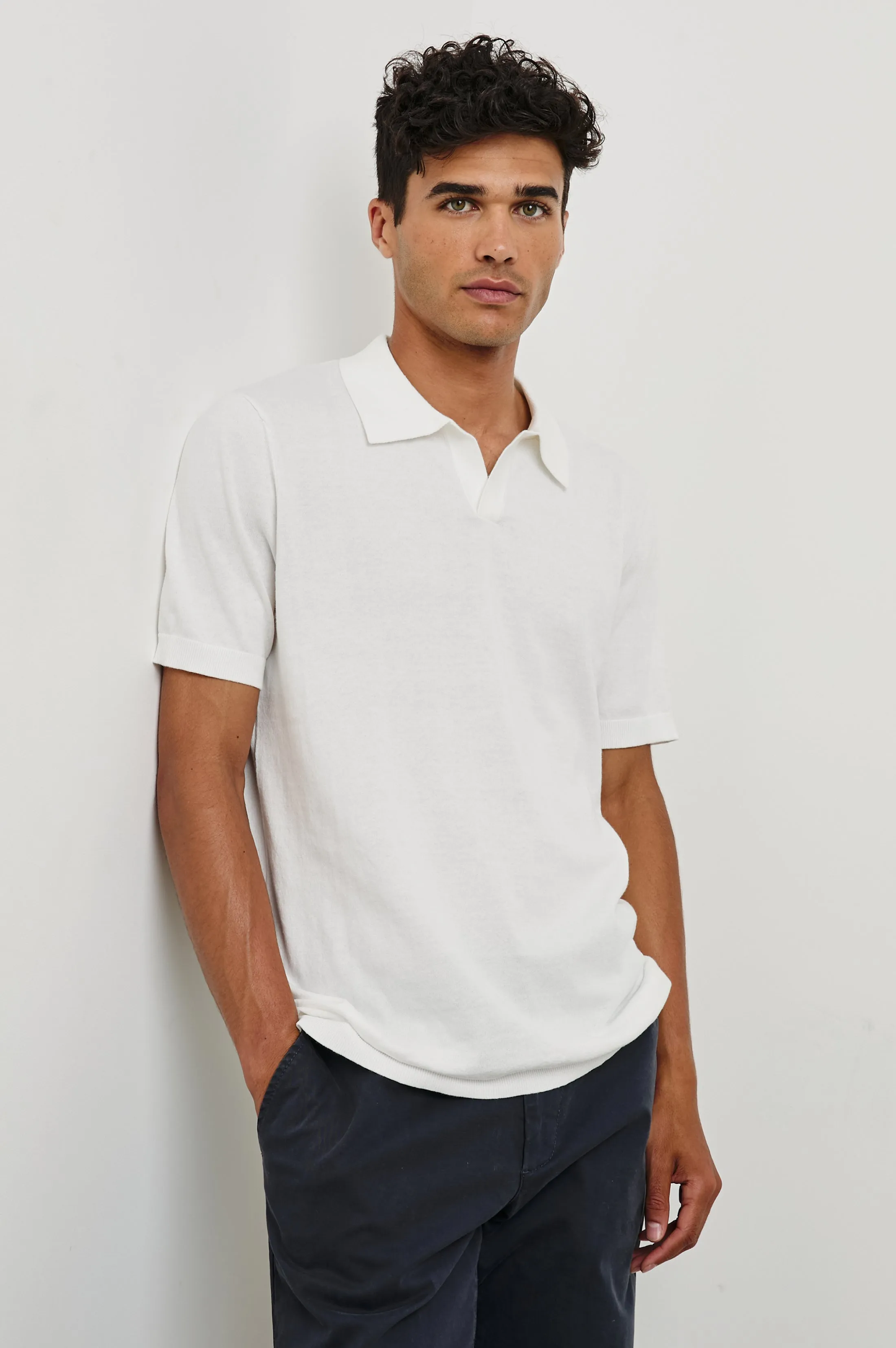 HAYDEN POLO SHIRT - WHITE Rails