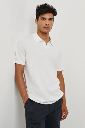 HAYDEN POLO SHIRT - WHITE Rails