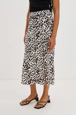 HEPBURN SKIRT - TAUPE SPOTTED Rails