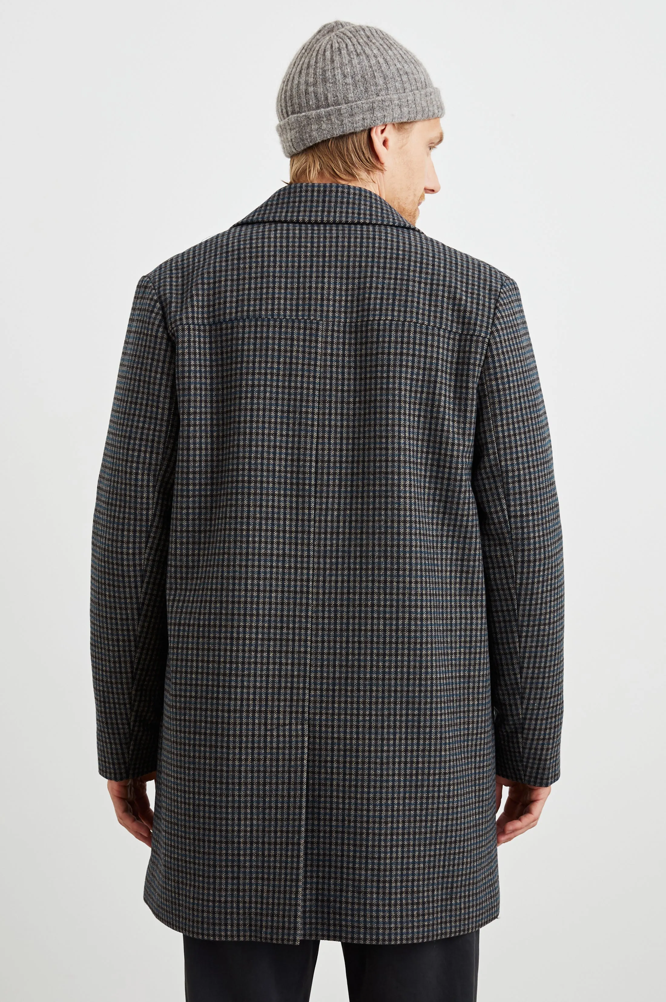 HOCKNEY OVERCOAT - GREY CHECK PLAID Rails