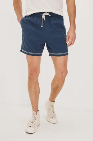 HUDSON SHORT - NAVY WHITE PALM Rails