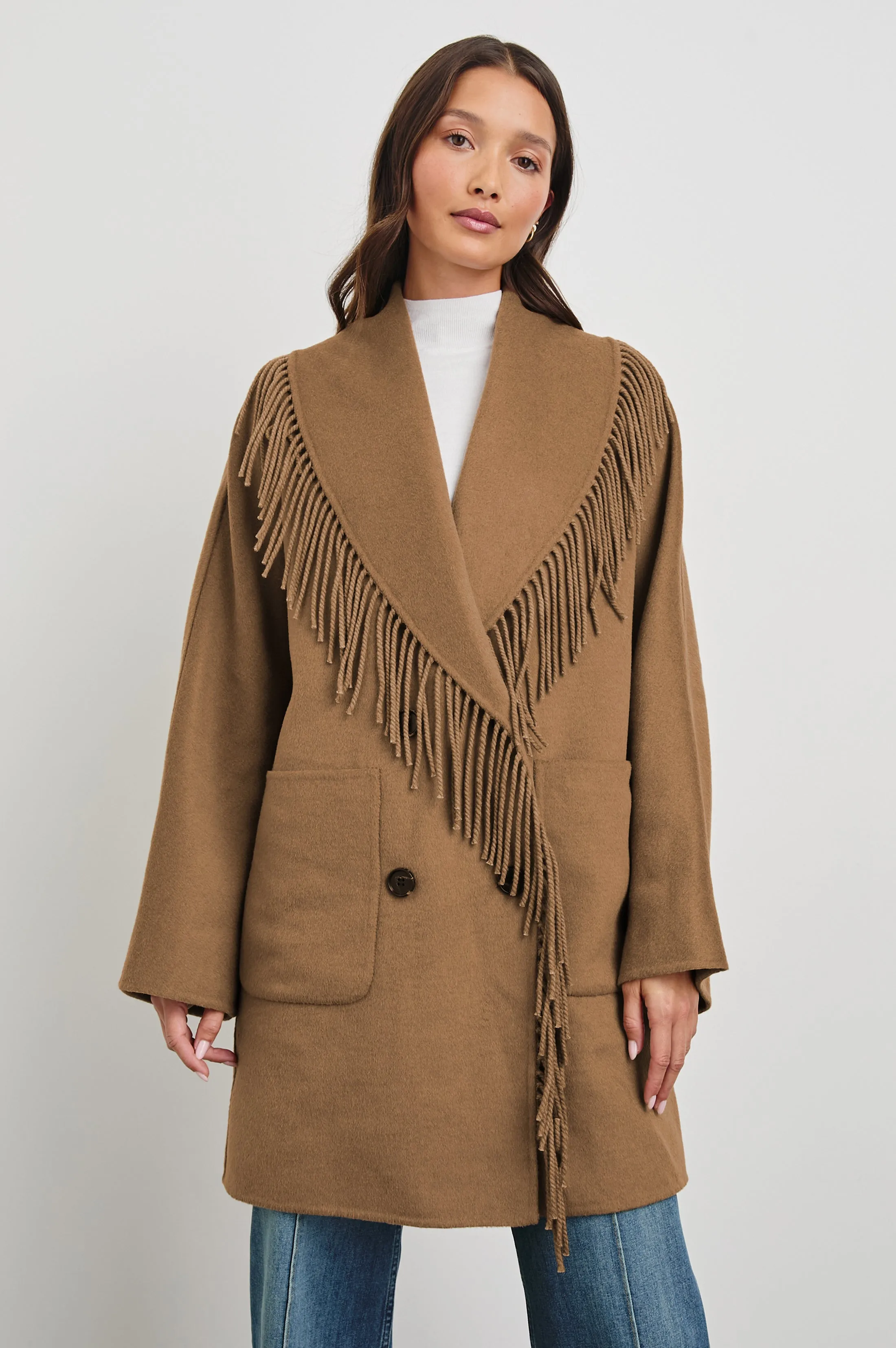 HUGO COAT - CAMEL Rails