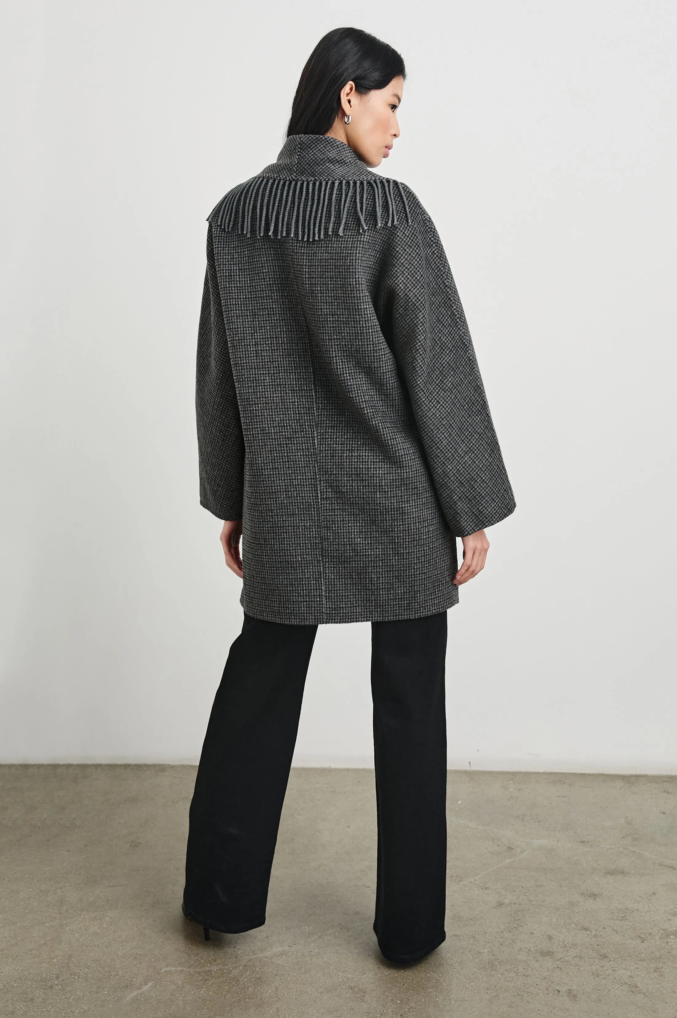 HUGO COAT - CHARCOAL CHECK Rails
