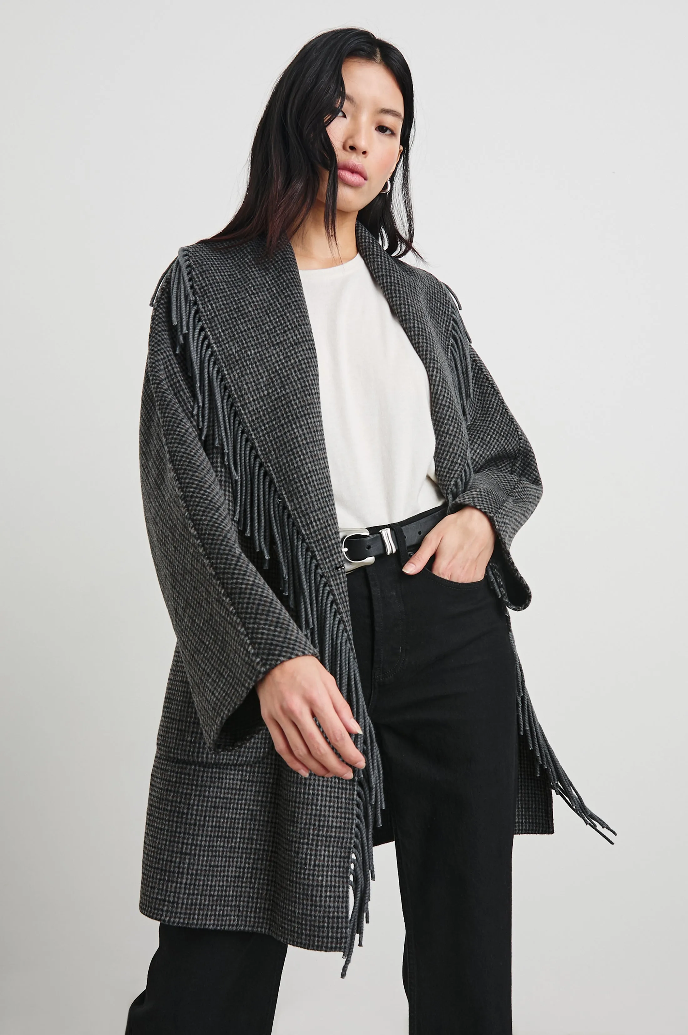 HUGO COAT - CHARCOAL CHECK Rails