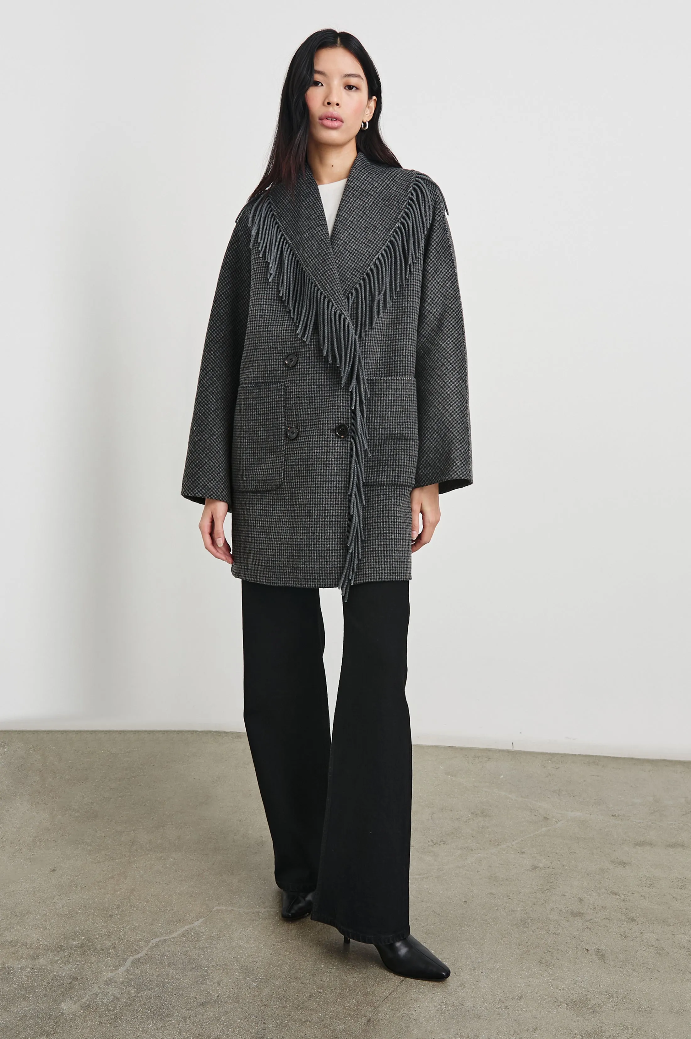 HUGO COAT - CHARCOAL CHECK Rails