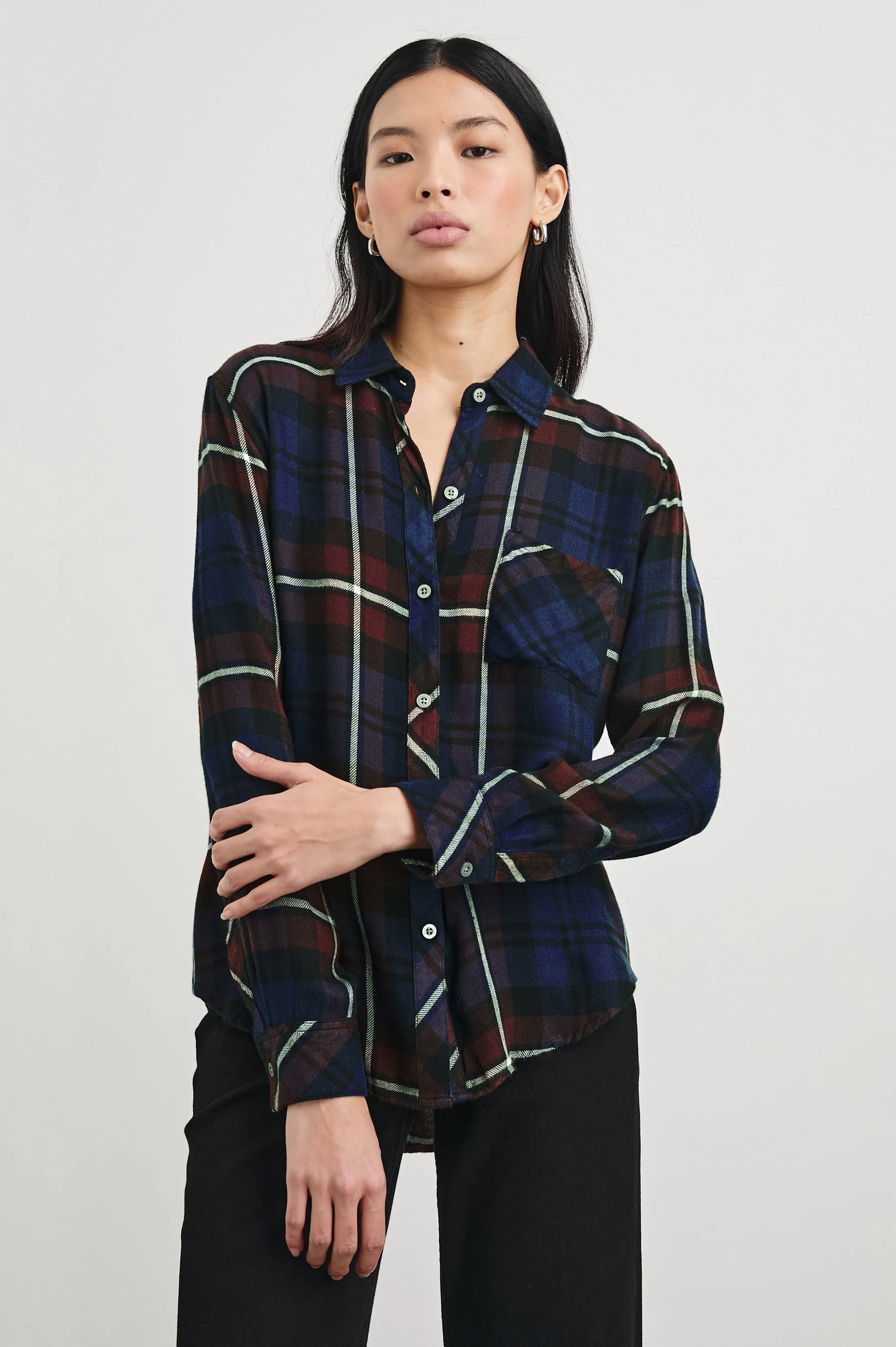 HUNTER SHIRT - CHESTNUT BIRCH NAVY Rails