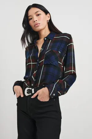 HUNTER SHIRT - CHESTNUT BIRCH NAVY Rails