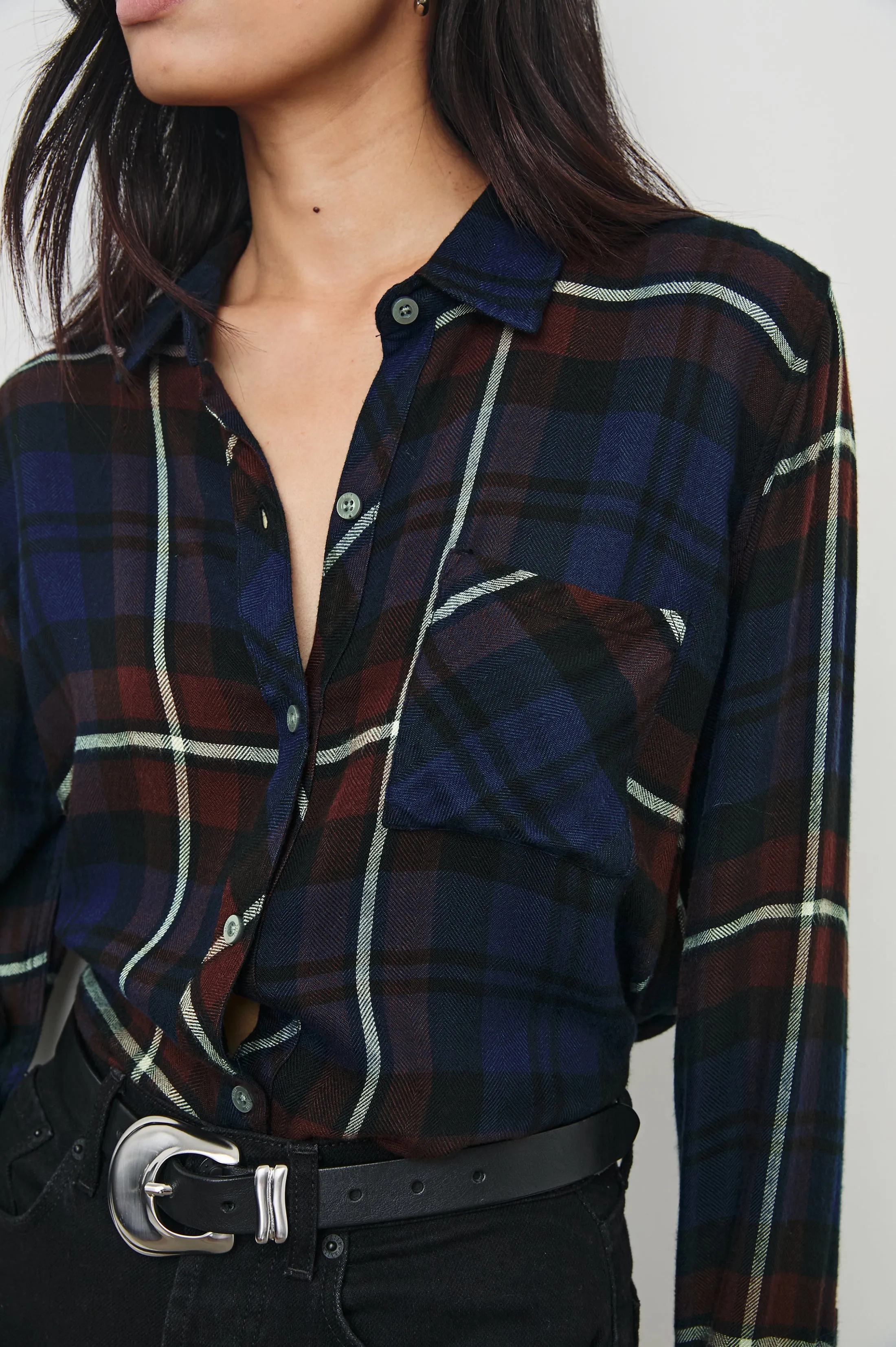 HUNTER SHIRT - CHESTNUT BIRCH NAVY Rails