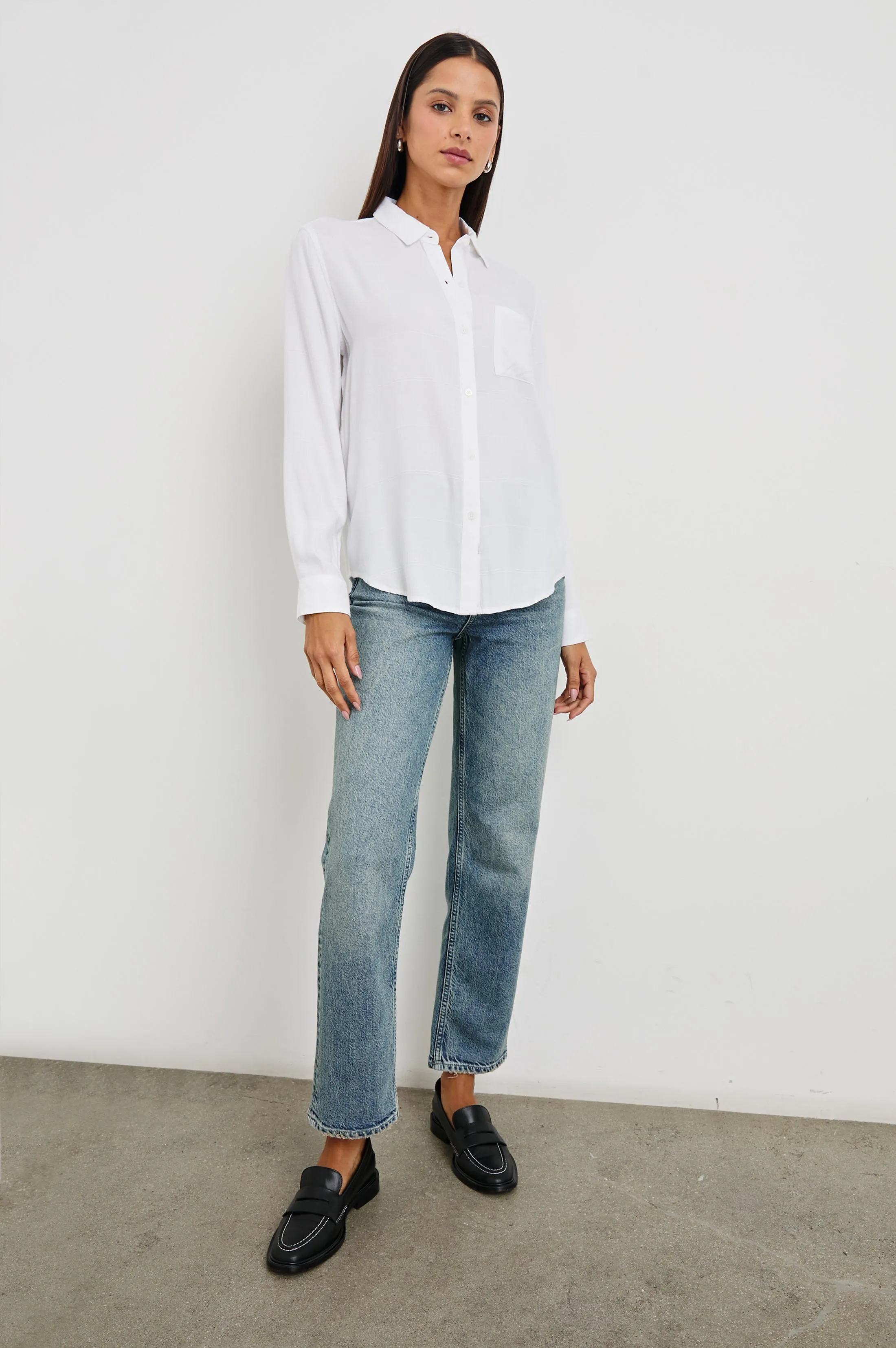 HUNTER SHIRT - IVORY CHECK Rails