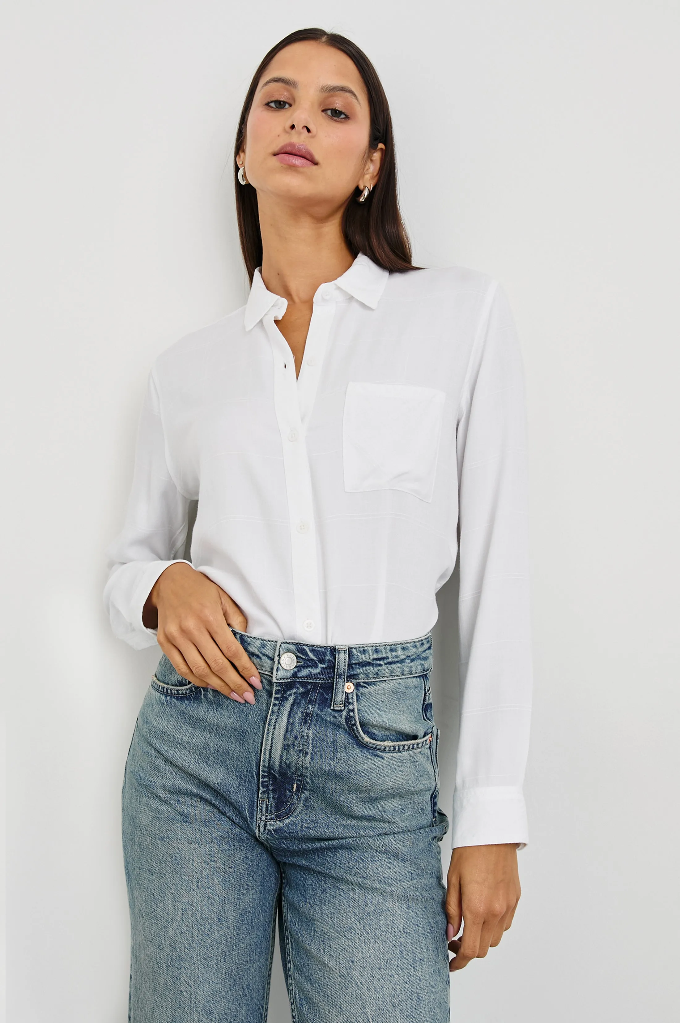 HUNTER SHIRT - IVORY CHECK Rails