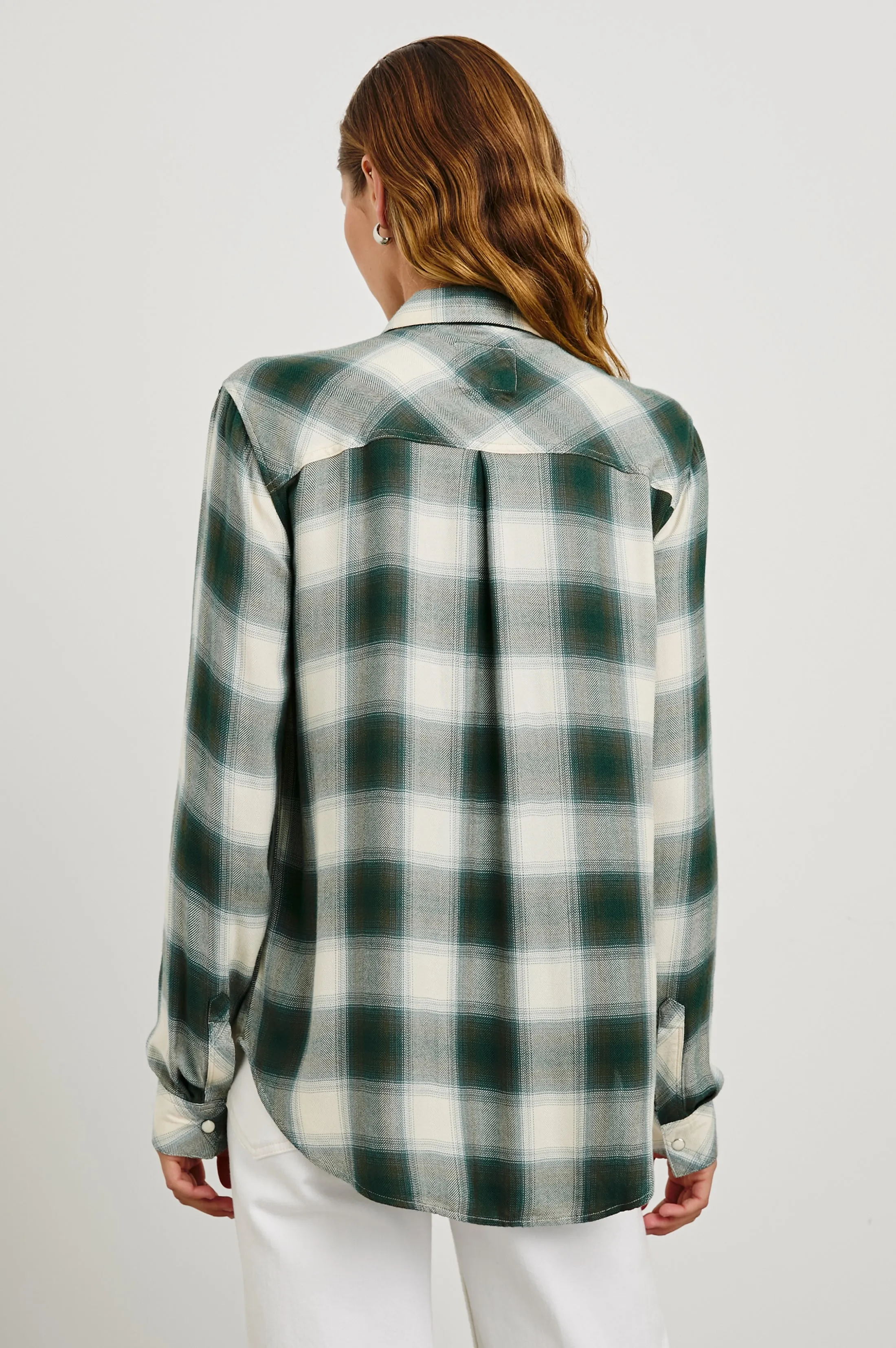 HUNTER SHIRT - IVORY OLIVE TEAL Rails