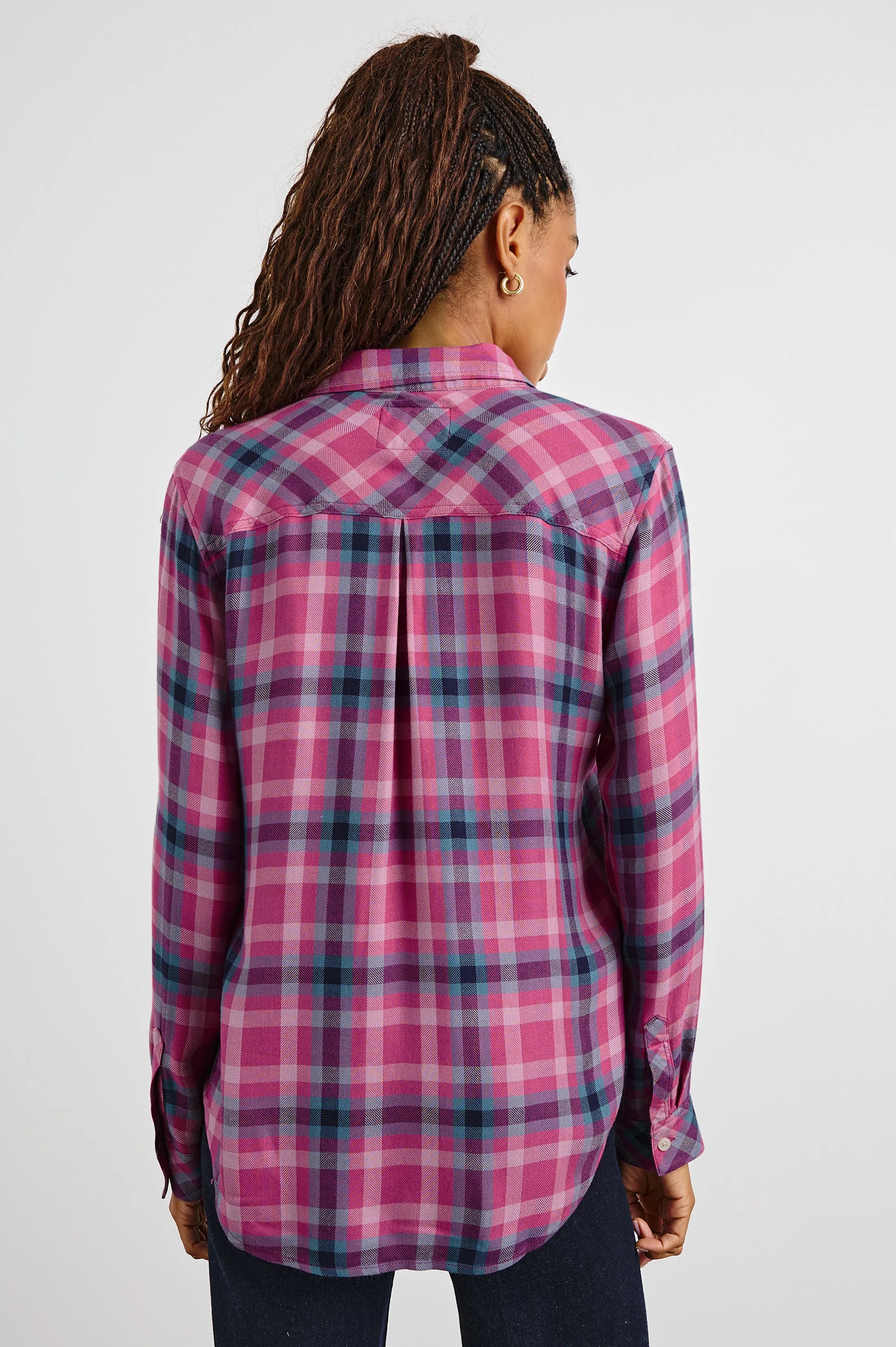 HUNTER SHIRT - MAGENTA STONE BLUE Rails