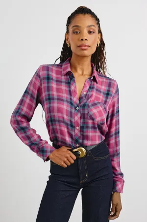 HUNTER SHIRT - MAGENTA STONE BLUE Rails