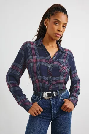 HUNTER SHIRT - NAVY ROSE ASTOR Rails
