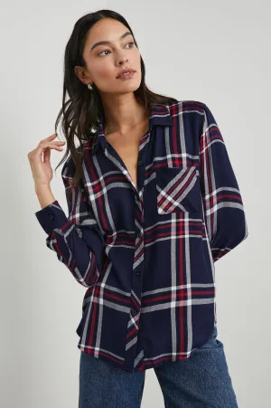 HUNTER SHIRT - PATRIOT NAVY RED Rails