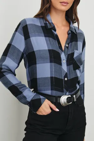 HUNTER SHIRT - PERIWINKLE NAVY SILVER LUREX Rails