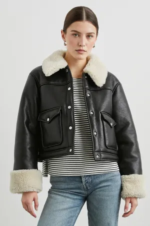 IMANI JACKET - BLACK IVORY Rails