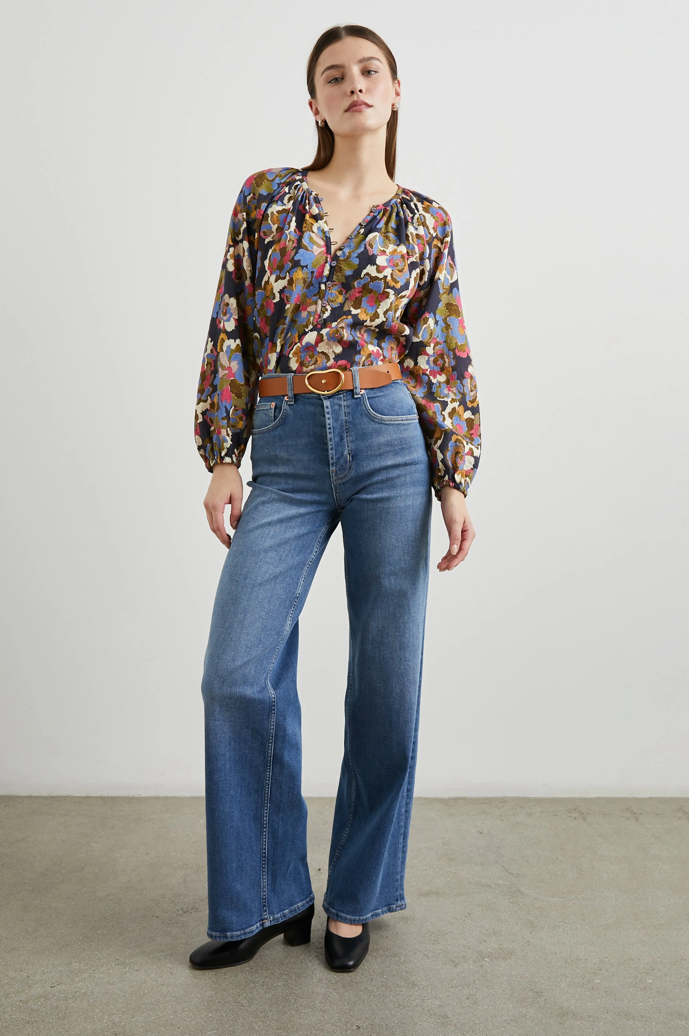 INDI TOP - NAVY WILDFLOWER Rails