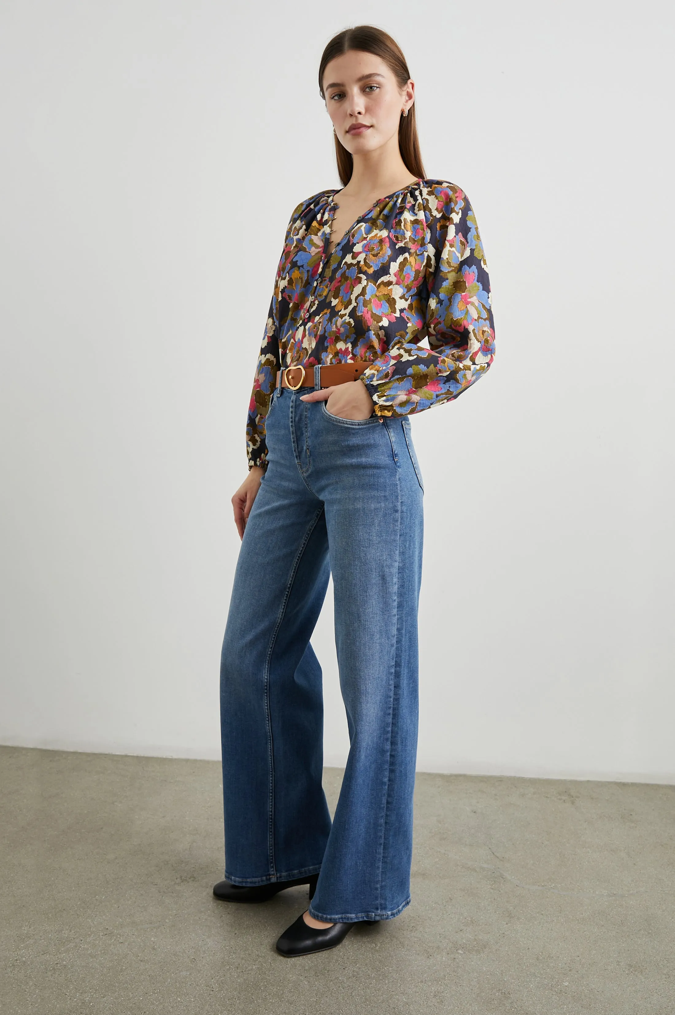 INDI TOP - NAVY WILDFLOWER Rails