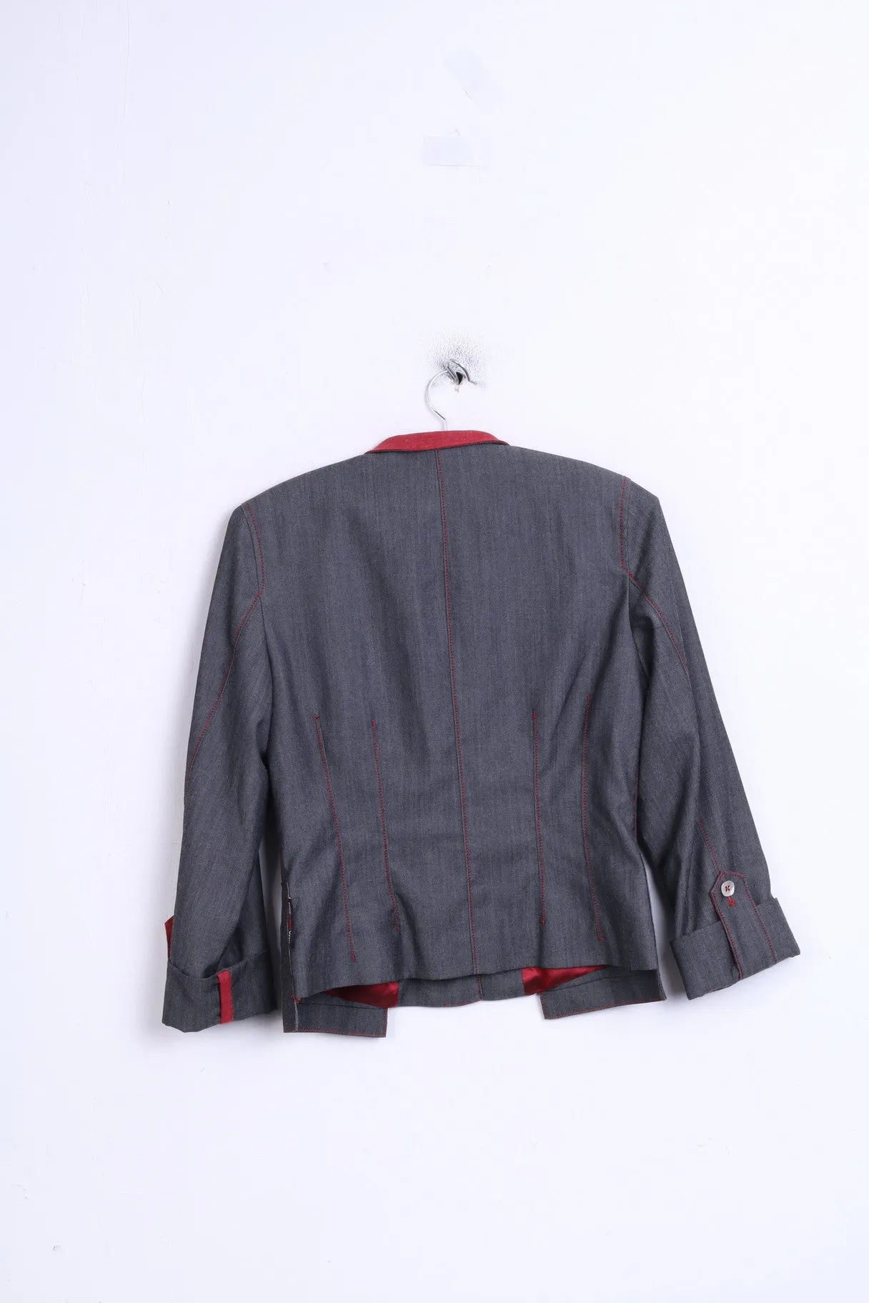 ISILDA PELICANO Womens 36 S Blazer Jacket Grey Euro 2008 Austria Switerzland
