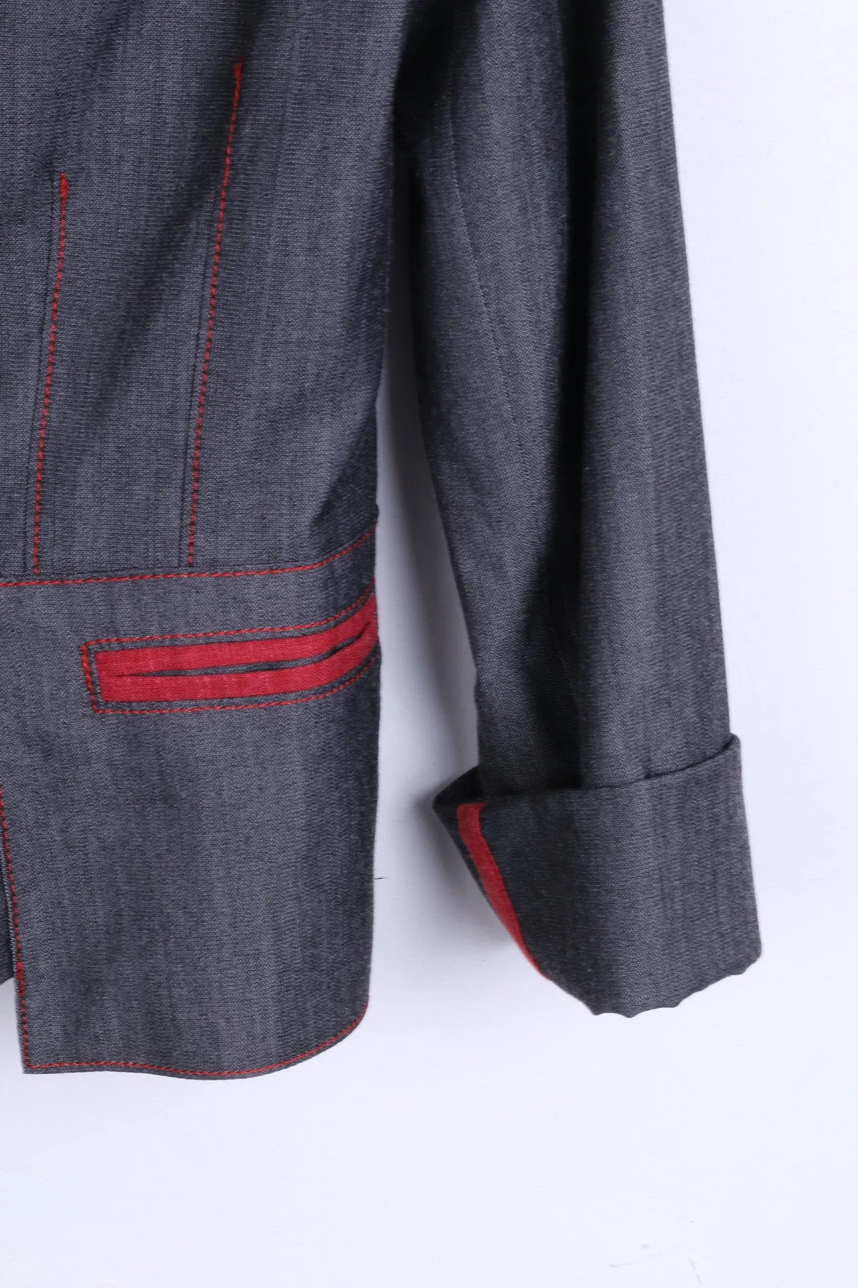 ISILDA PELICANO Womens 36 S Blazer Jacket Grey Euro 2008 Austria Switerzland