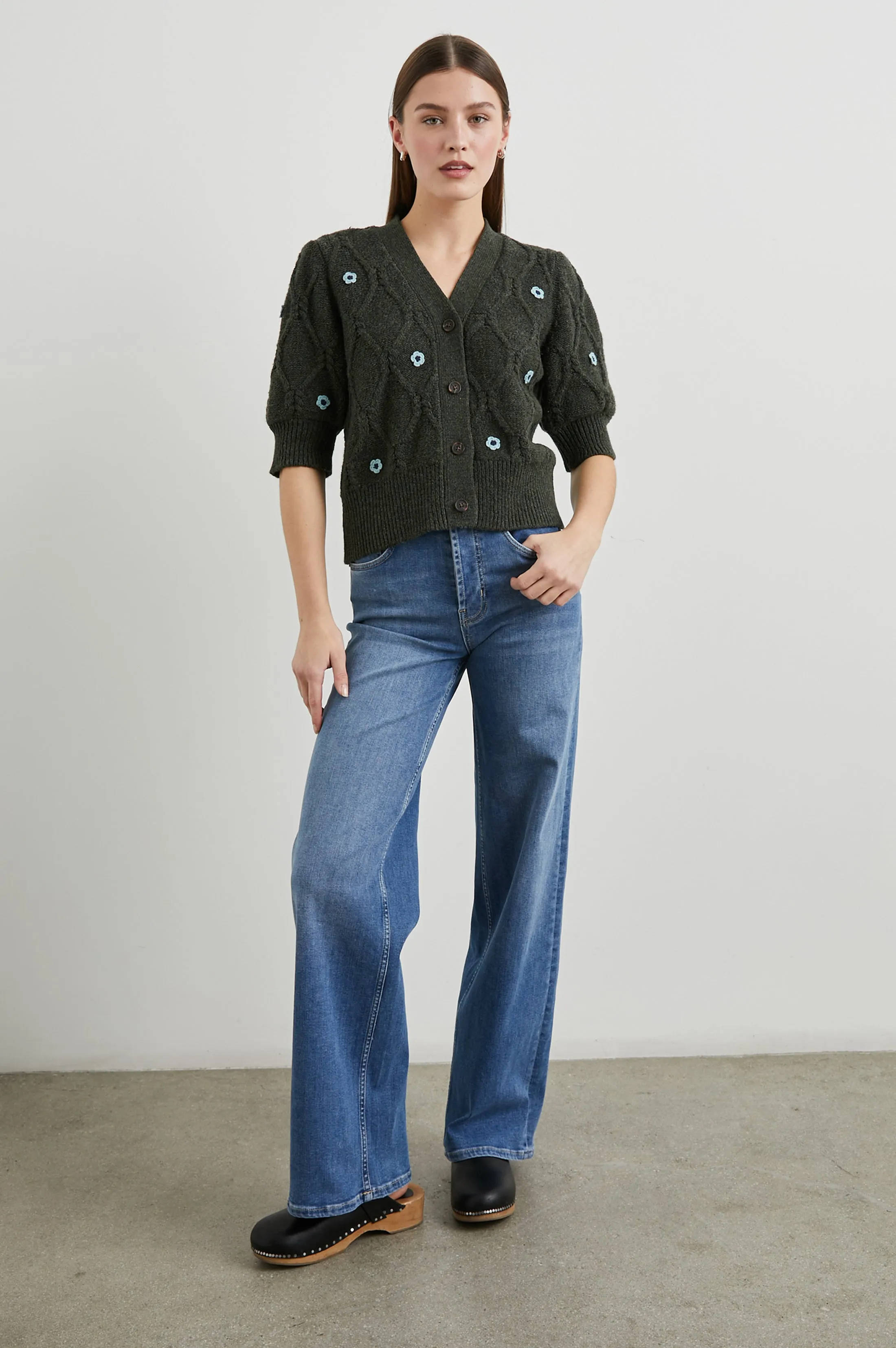 ISLA CARDIGAN - FOREST DAISIES Rails