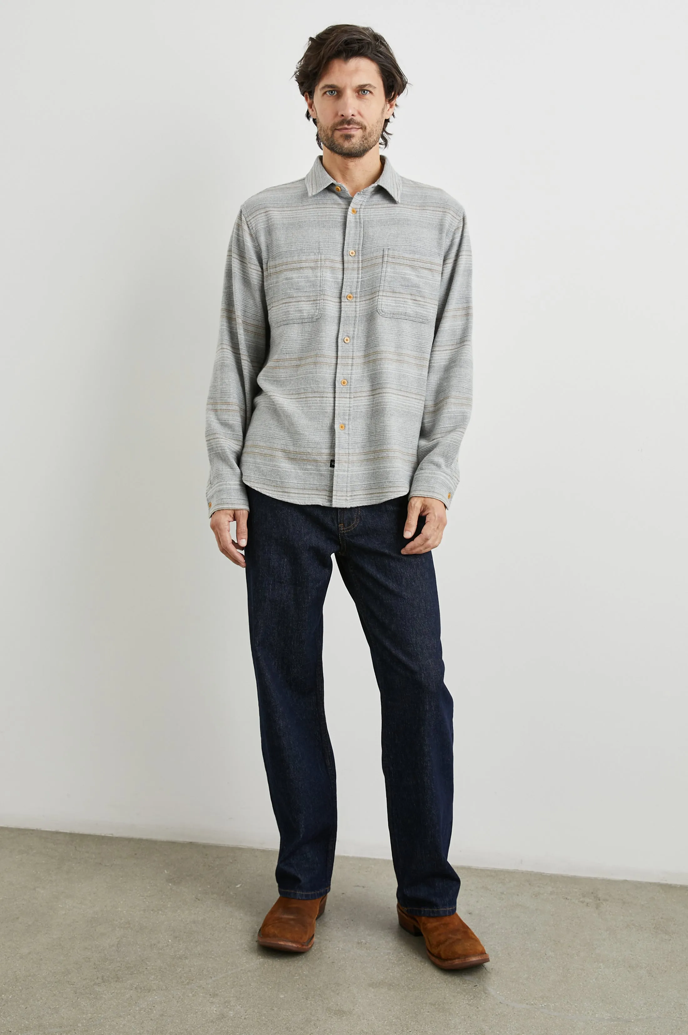 IVAN SHIRT - GREY SERAPE Rails