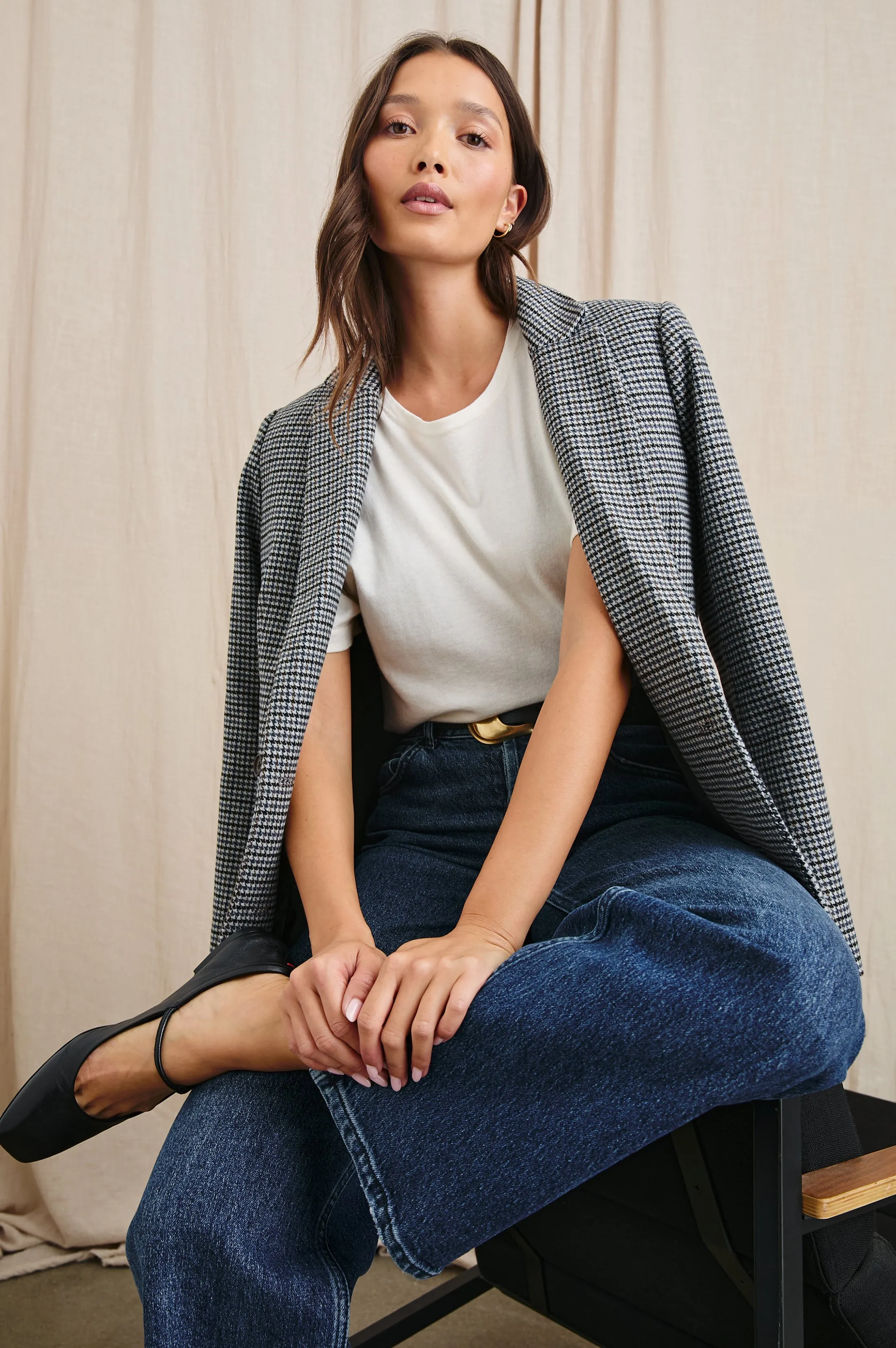 JAC BLAZER - BLACK LAPIZ Rails