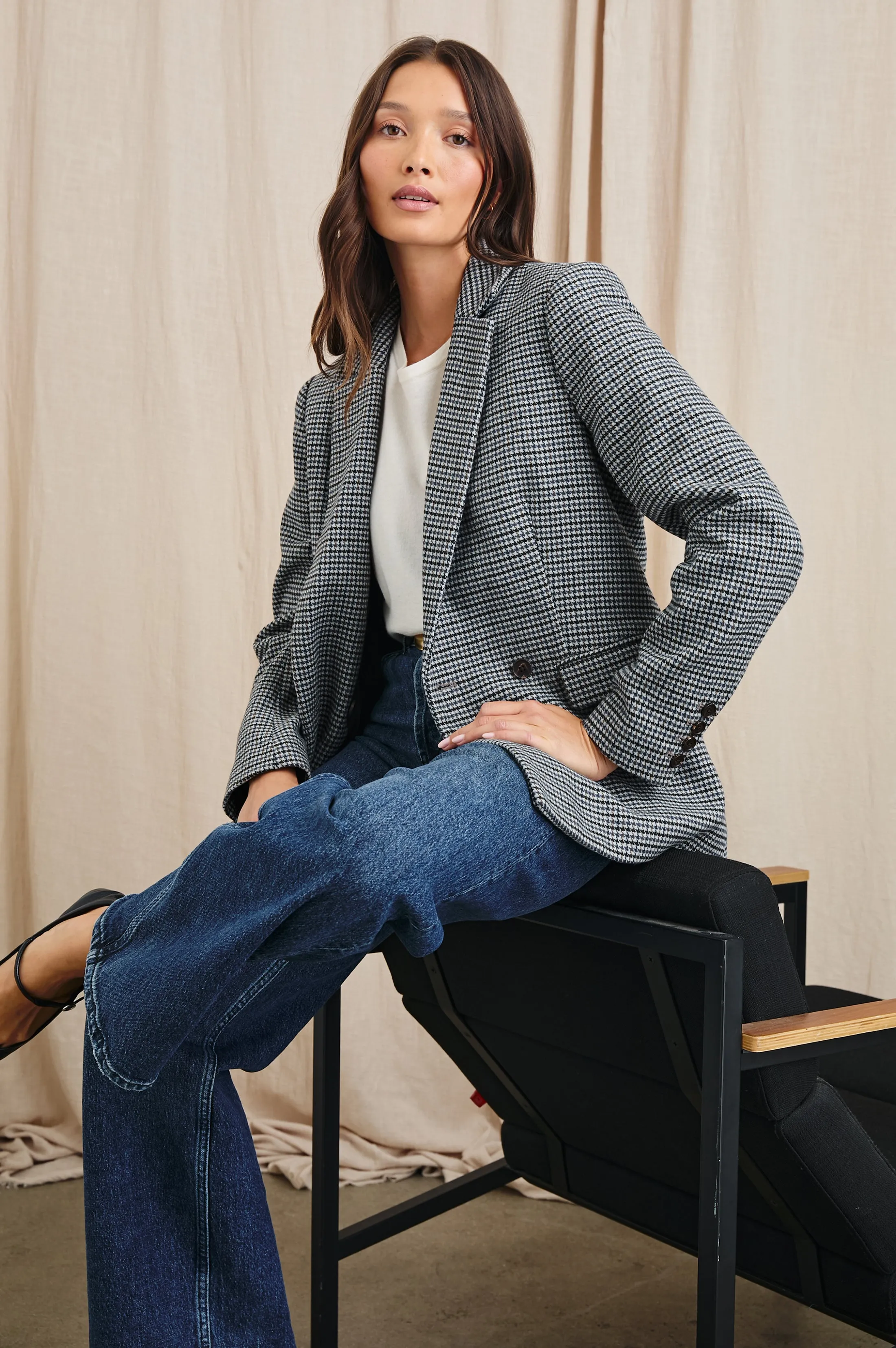JAC BLAZER - BLACK LAPIZ Rails