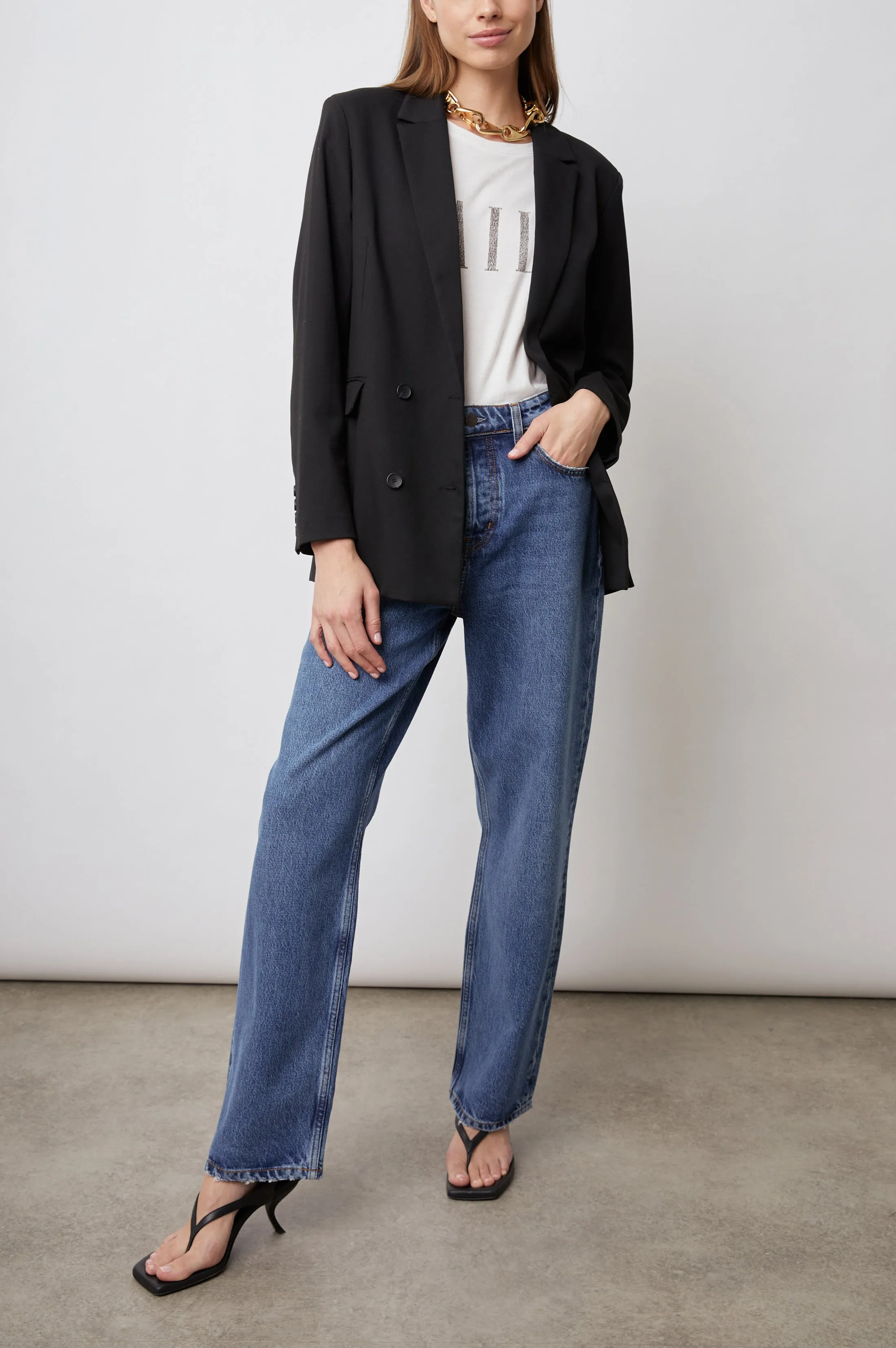 JAC BLAZER - BLACK TWILL Rails