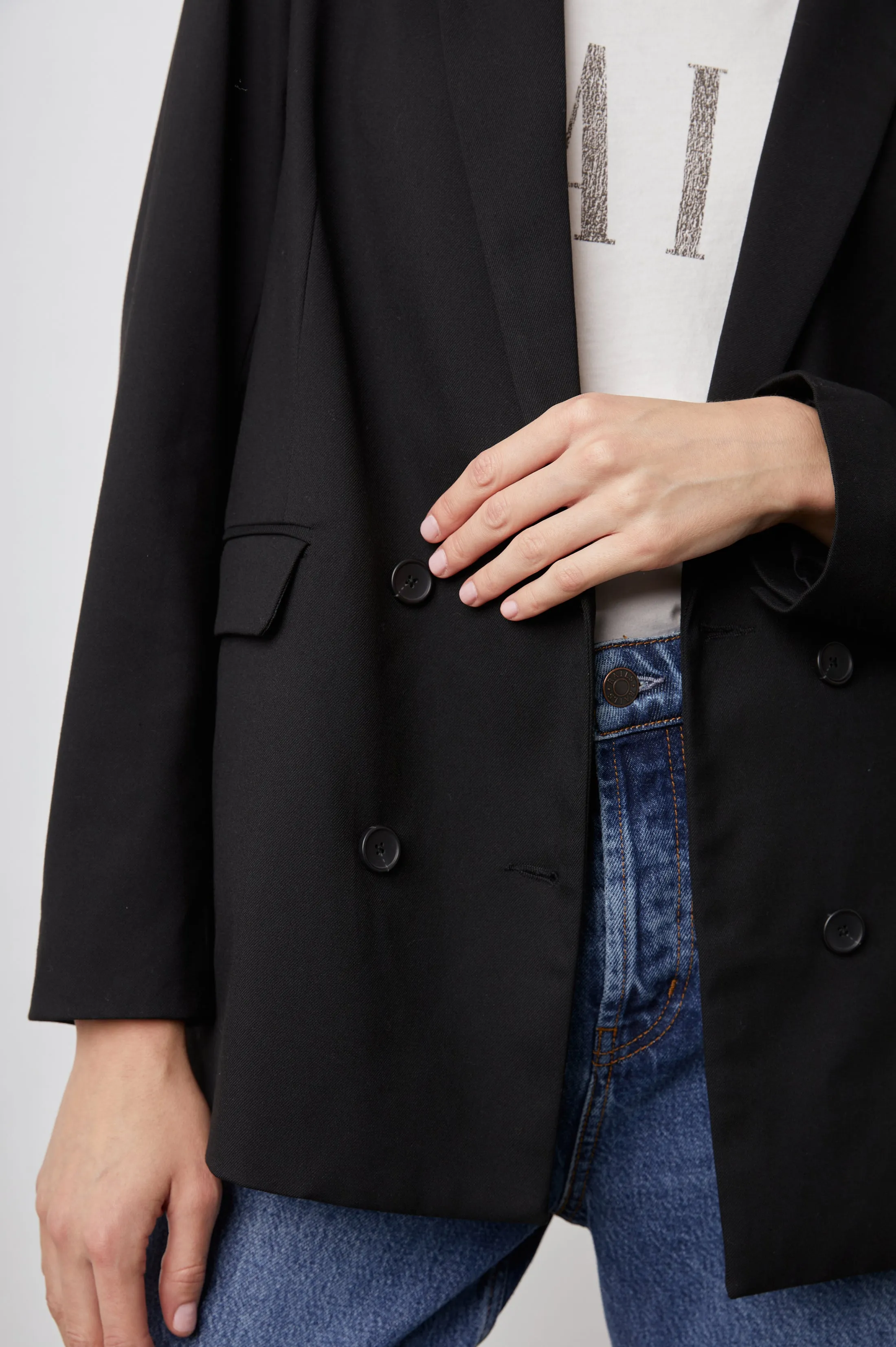 JAC BLAZER - BLACK TWILL Rails