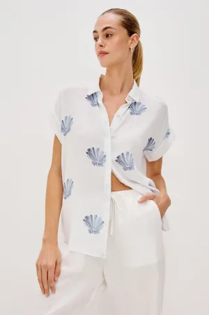JAMIE SHIRT - BLUE SEASHELLS Rails