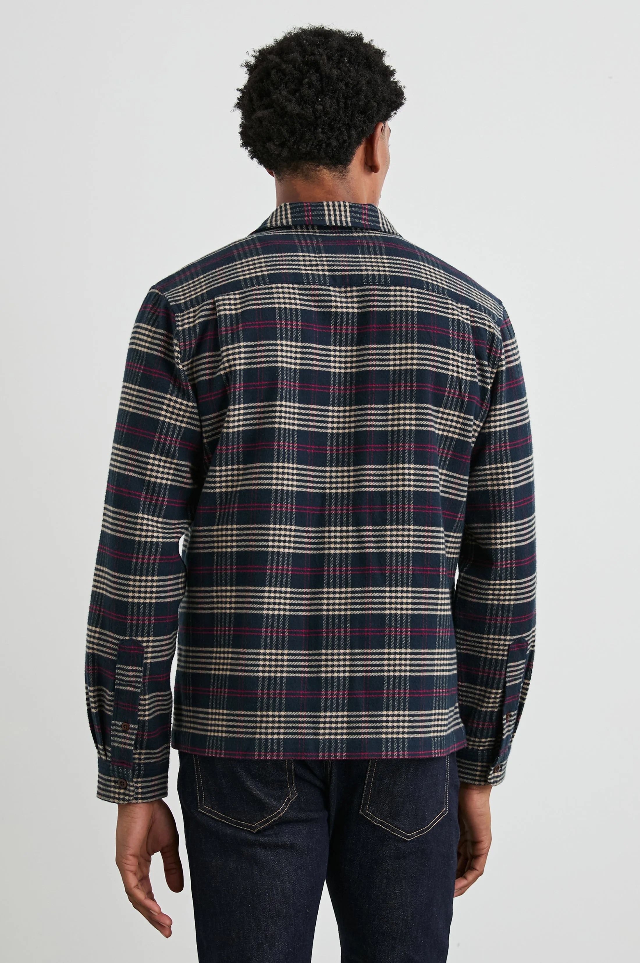 JAQUE SHIRT JACKET - GILDED NAVY CRIMSON Rails