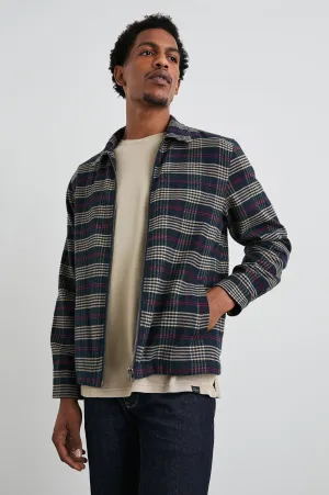 JAQUE SHIRT JACKET - GILDED NAVY CRIMSON Rails