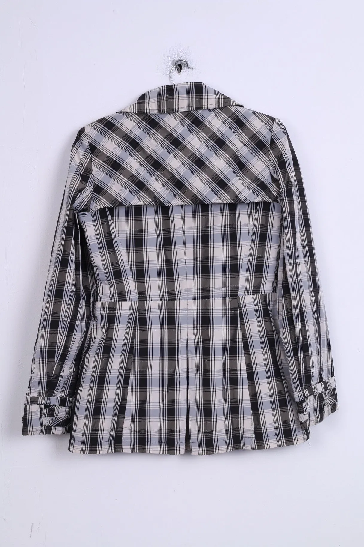 Jasper Conran Womens  10 M Jacket Black White Check  Single Breasted Shoulder Pads