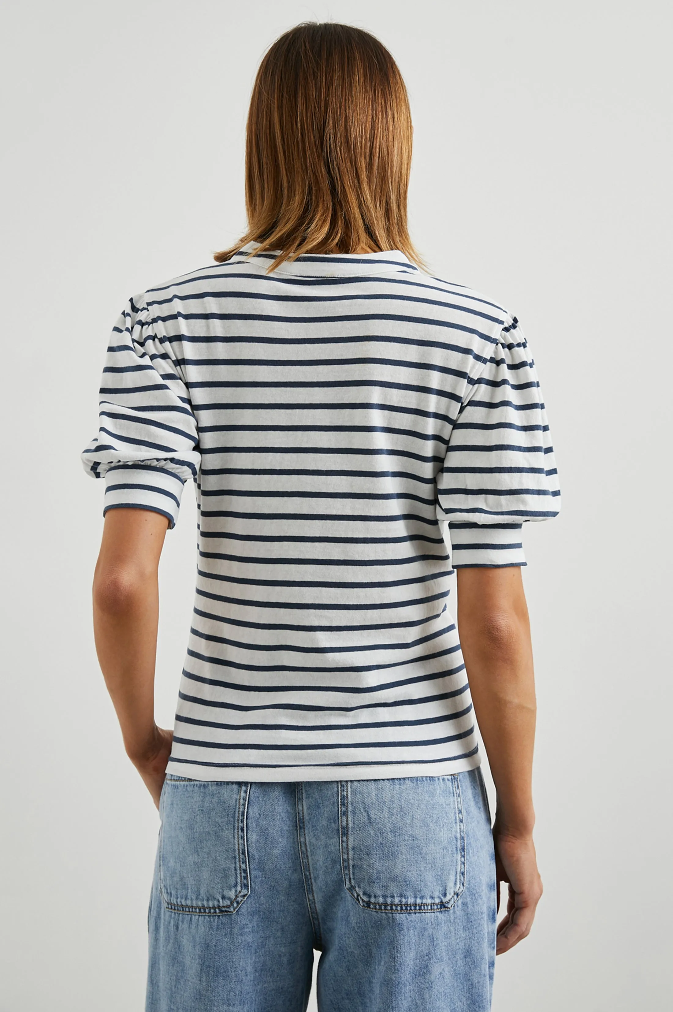 JEWEL TOP - IVORY NAVY STRIPE Rails