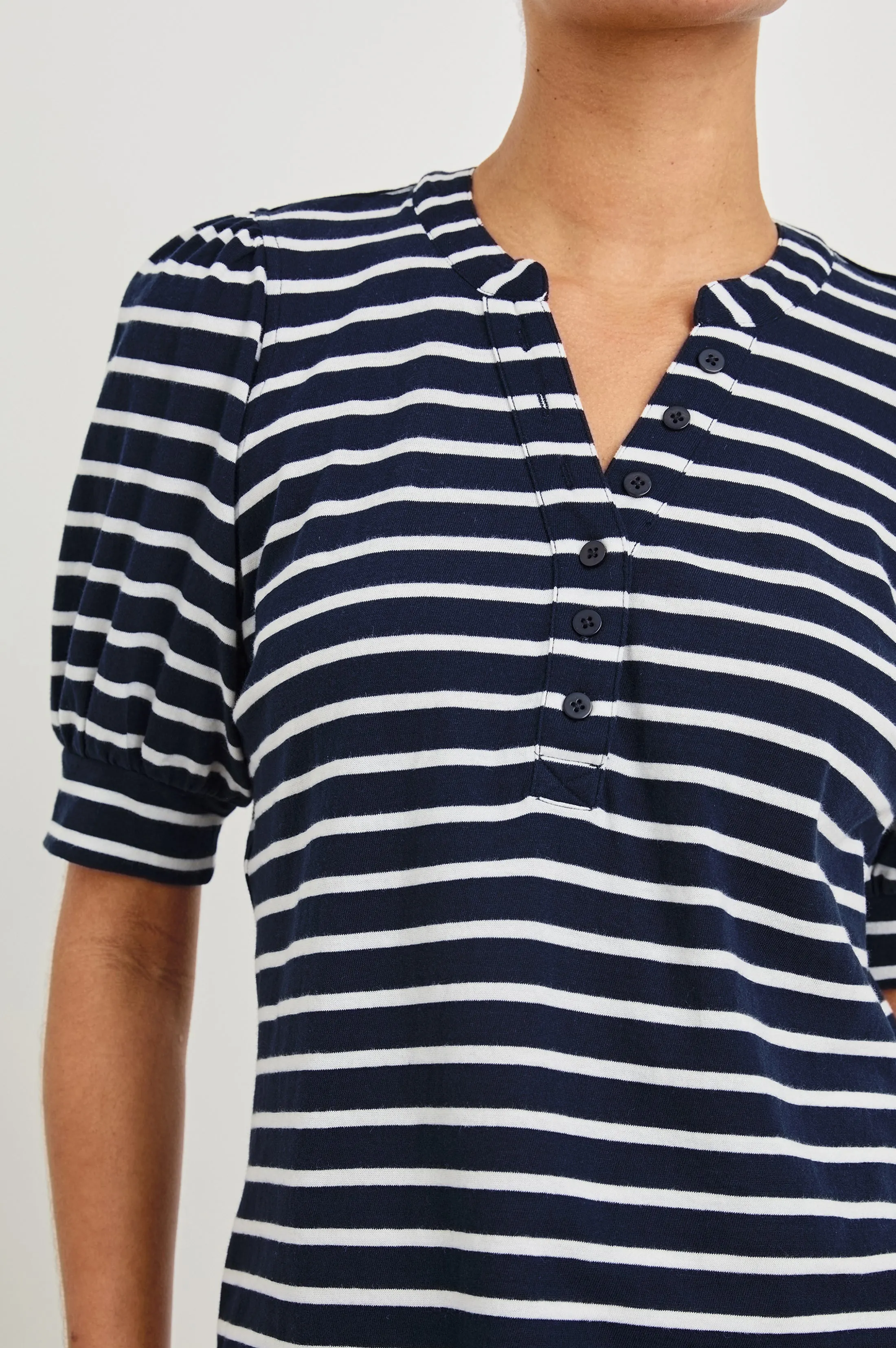 JEWEL TOP - NAVY IVORY STRIPE Rails