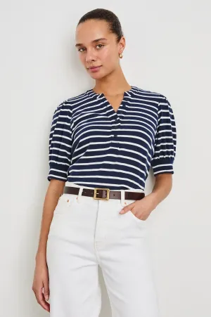 JEWEL TOP - NAVY IVORY STRIPE Rails