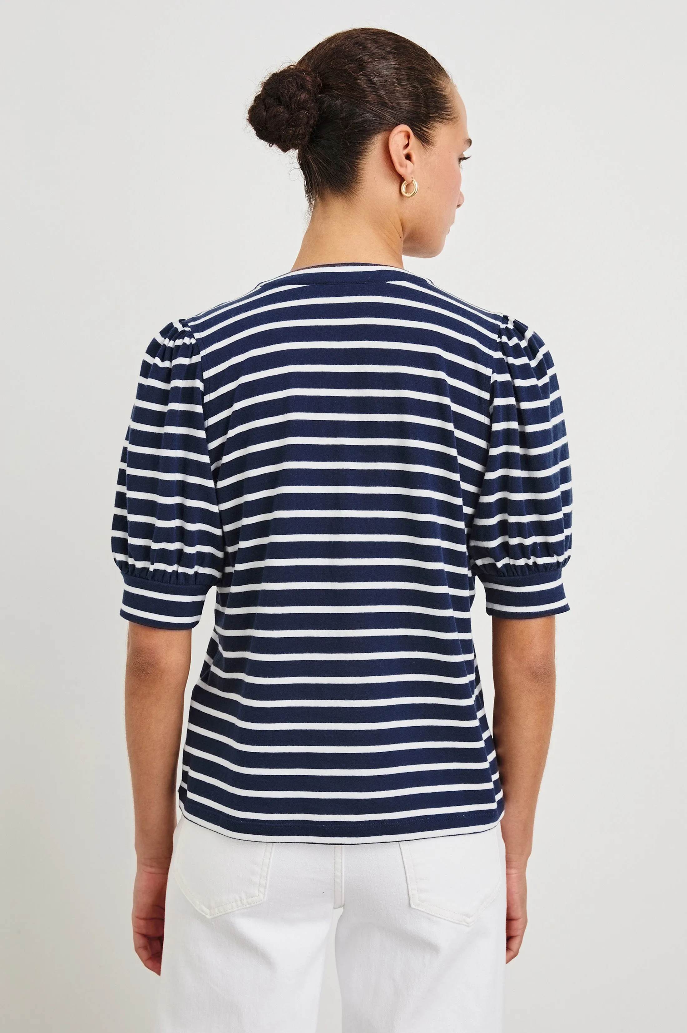 JEWEL TOP - NAVY IVORY STRIPE Rails