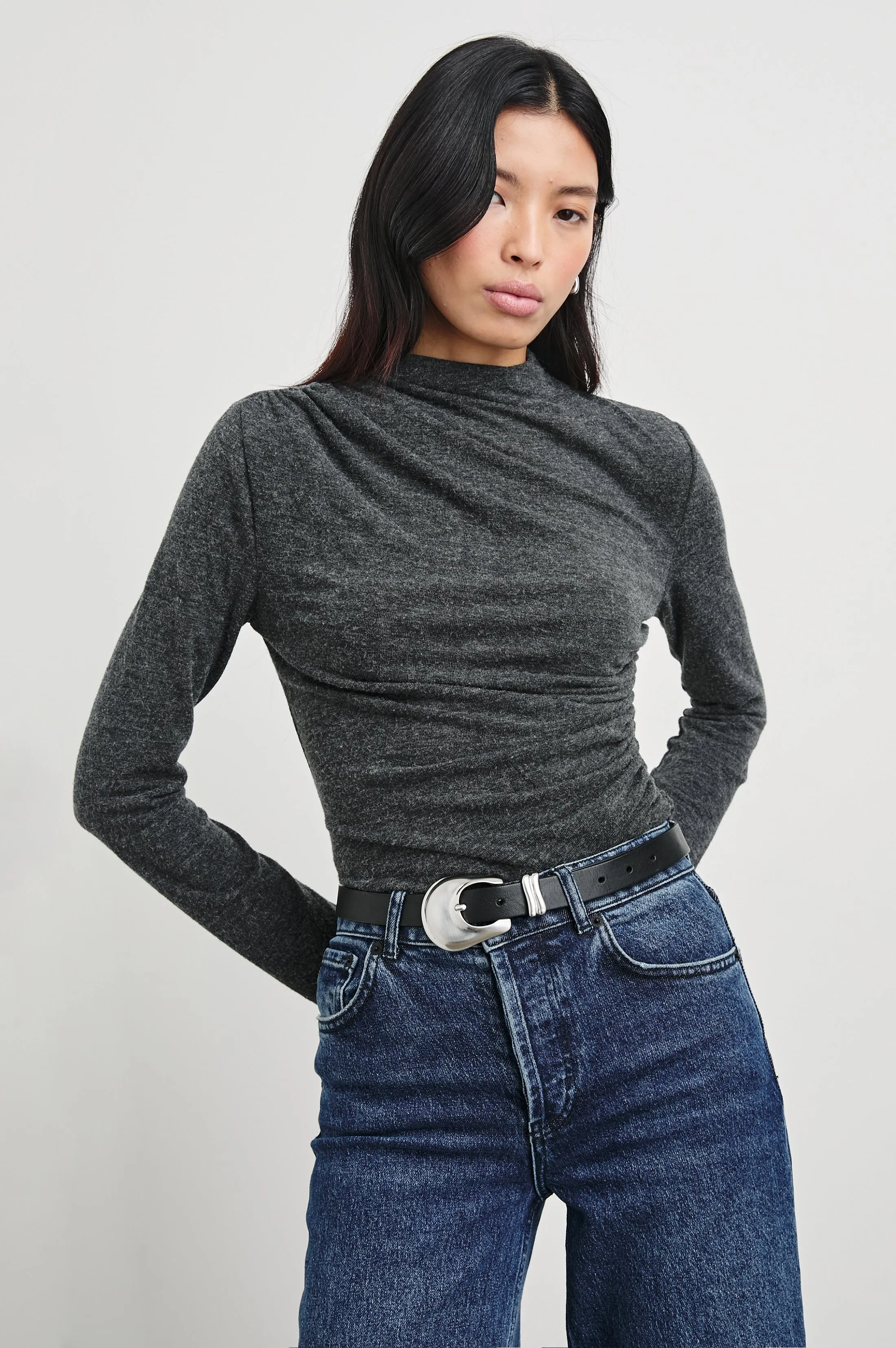 JOELLE TOP - CHARCOAL Rails