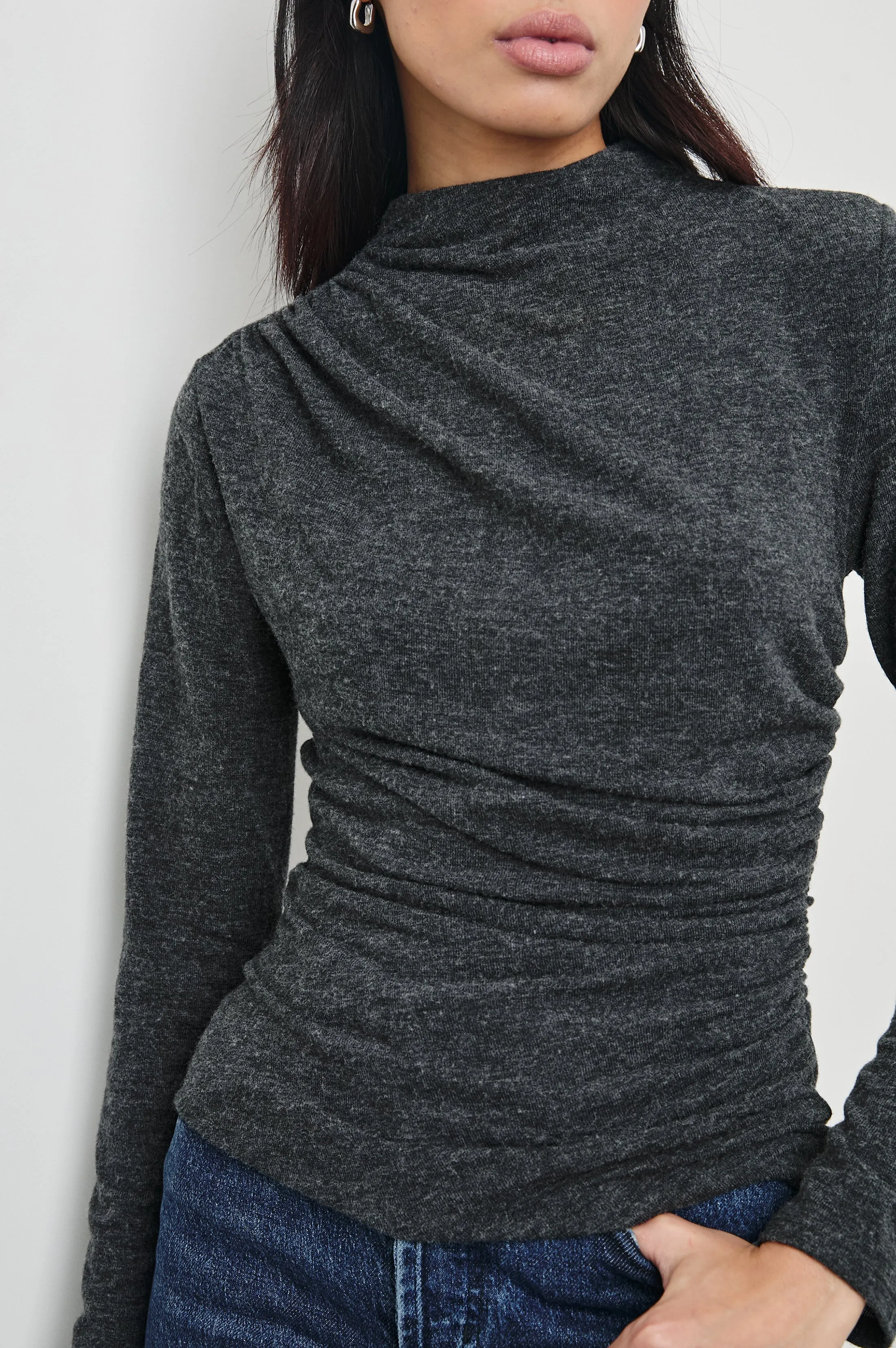 JOELLE TOP - CHARCOAL Rails