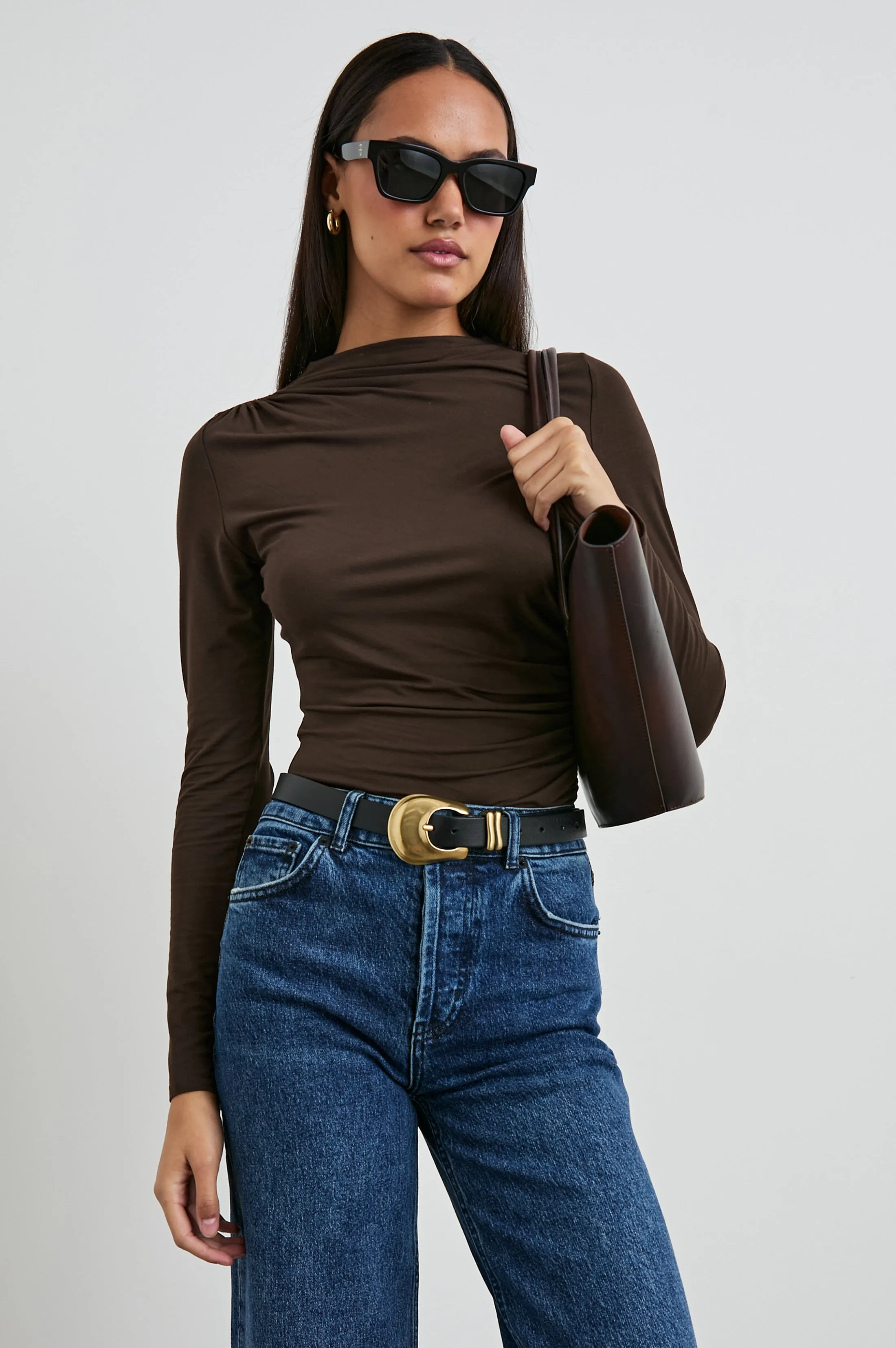 JOELLE TOP - ESPRESSO Rails