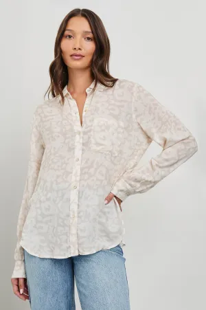 JOSEPHINE SHIRT - SAND DIFFUSED CHEETAH Rails