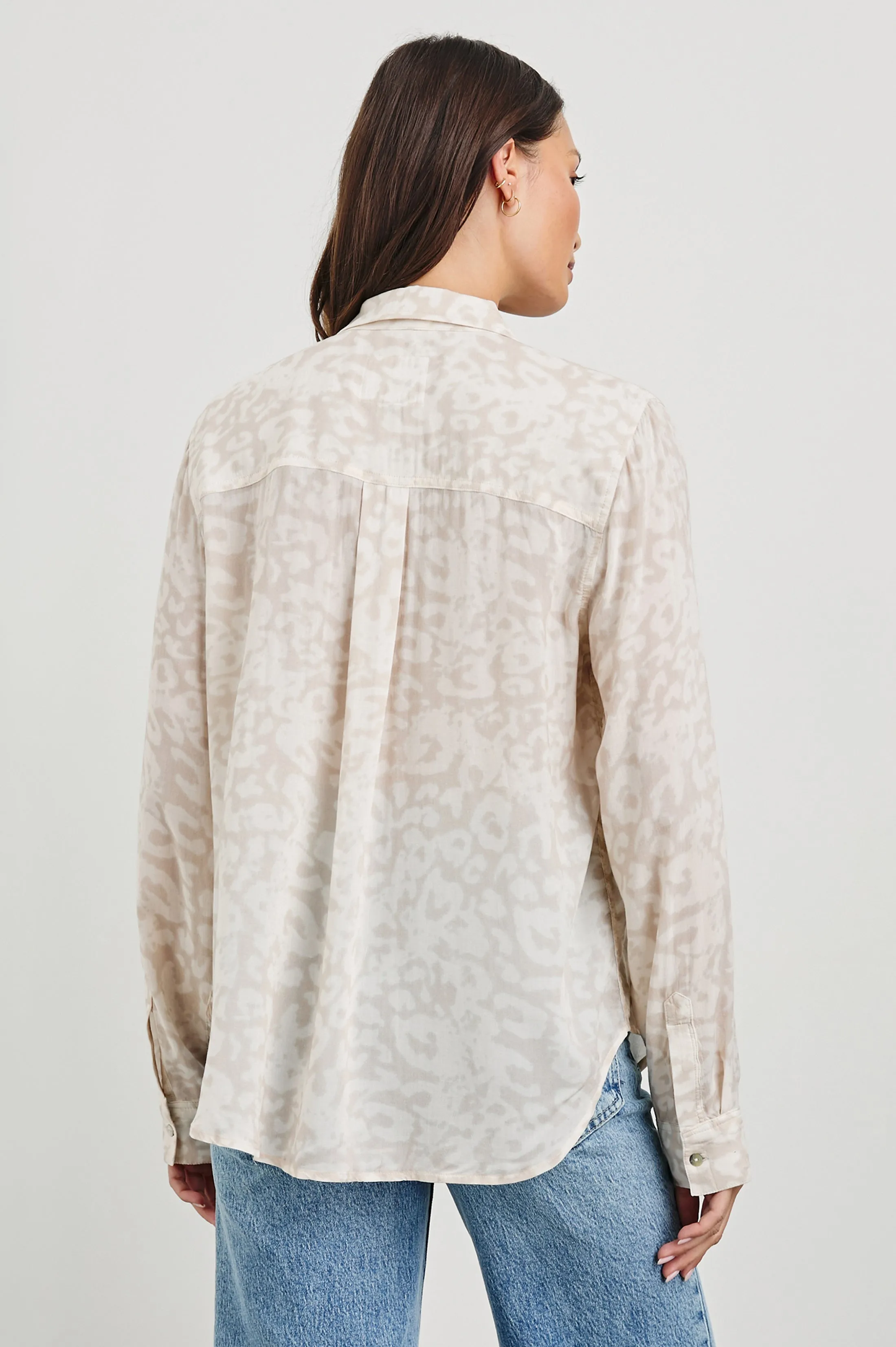 JOSEPHINE SHIRT - SAND DIFFUSED CHEETAH Rails
