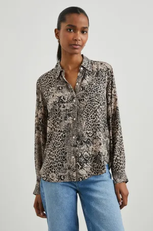 JOSEPHINE SHIRT - TAUPE MIXED ANIMAL Rails