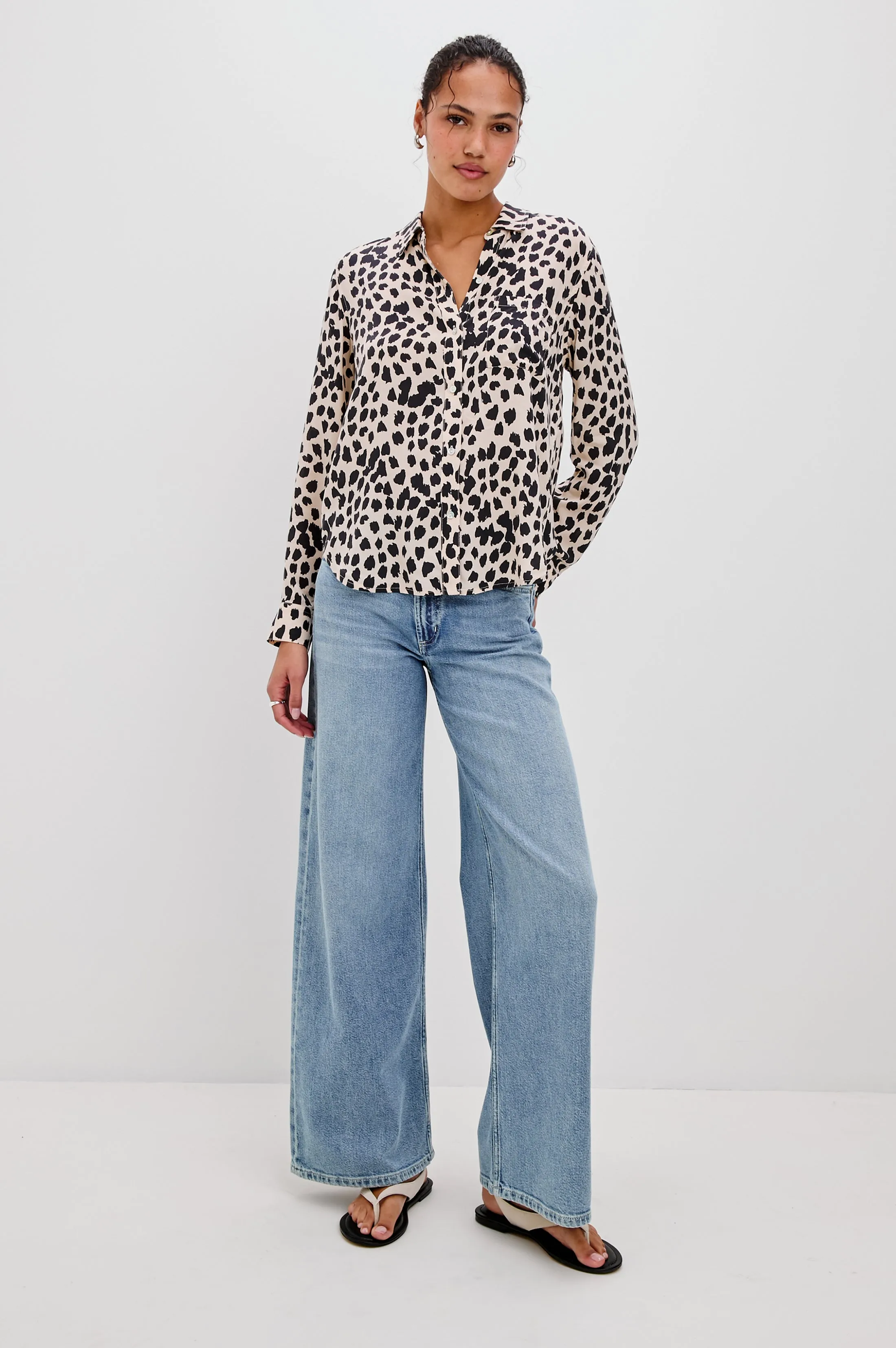 JOSEPHINE SHIRT - TAUPE SPOTTED Rails
