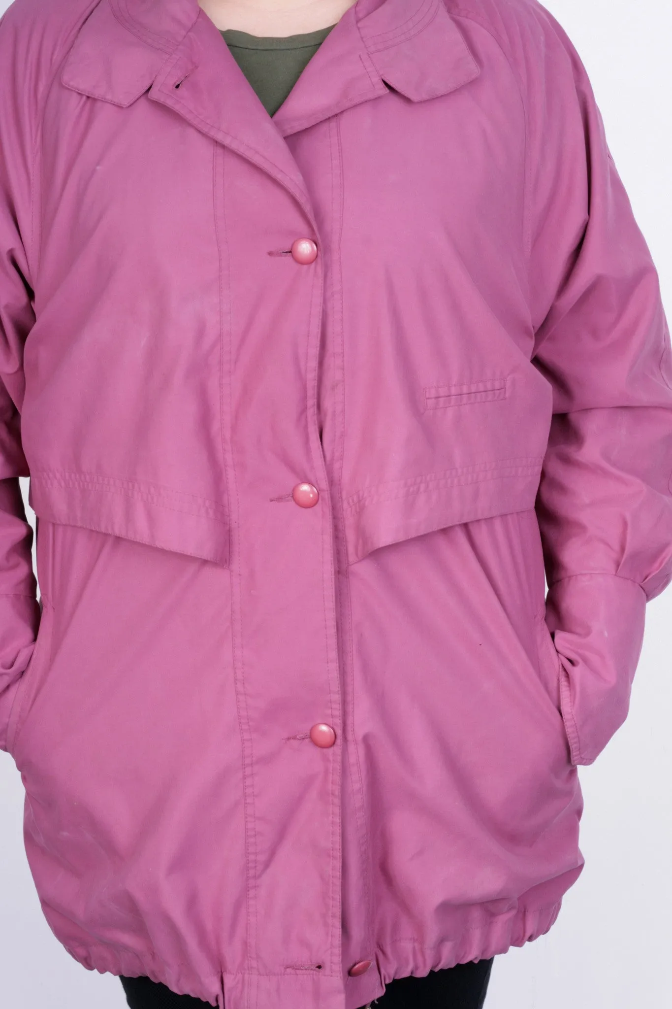 Joulie Collection Womens L Jacket Coat Raspberry Vintage 90s