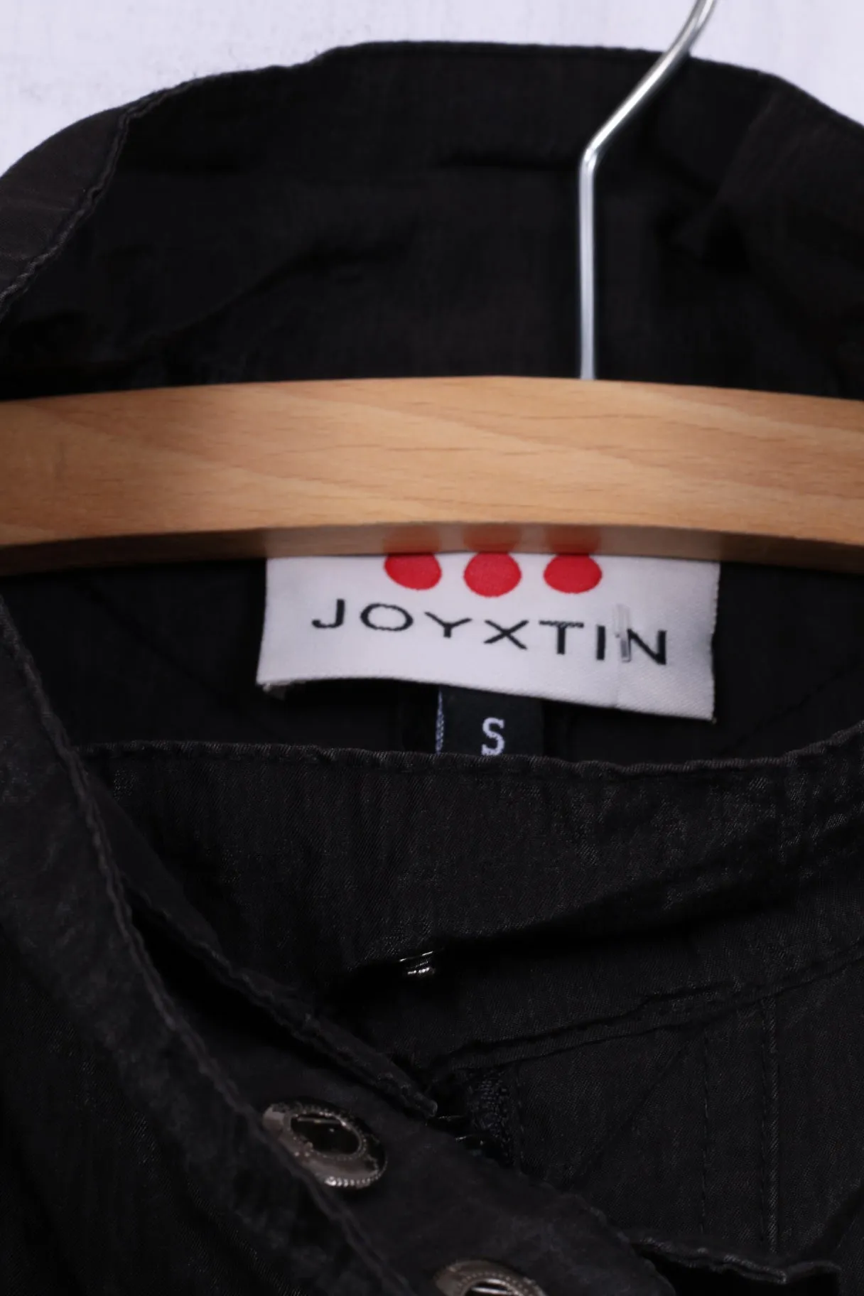 Joyxtin Womens S Lightweight Jacket Black Full Zipper Stand Up Collar Cotton Nylon