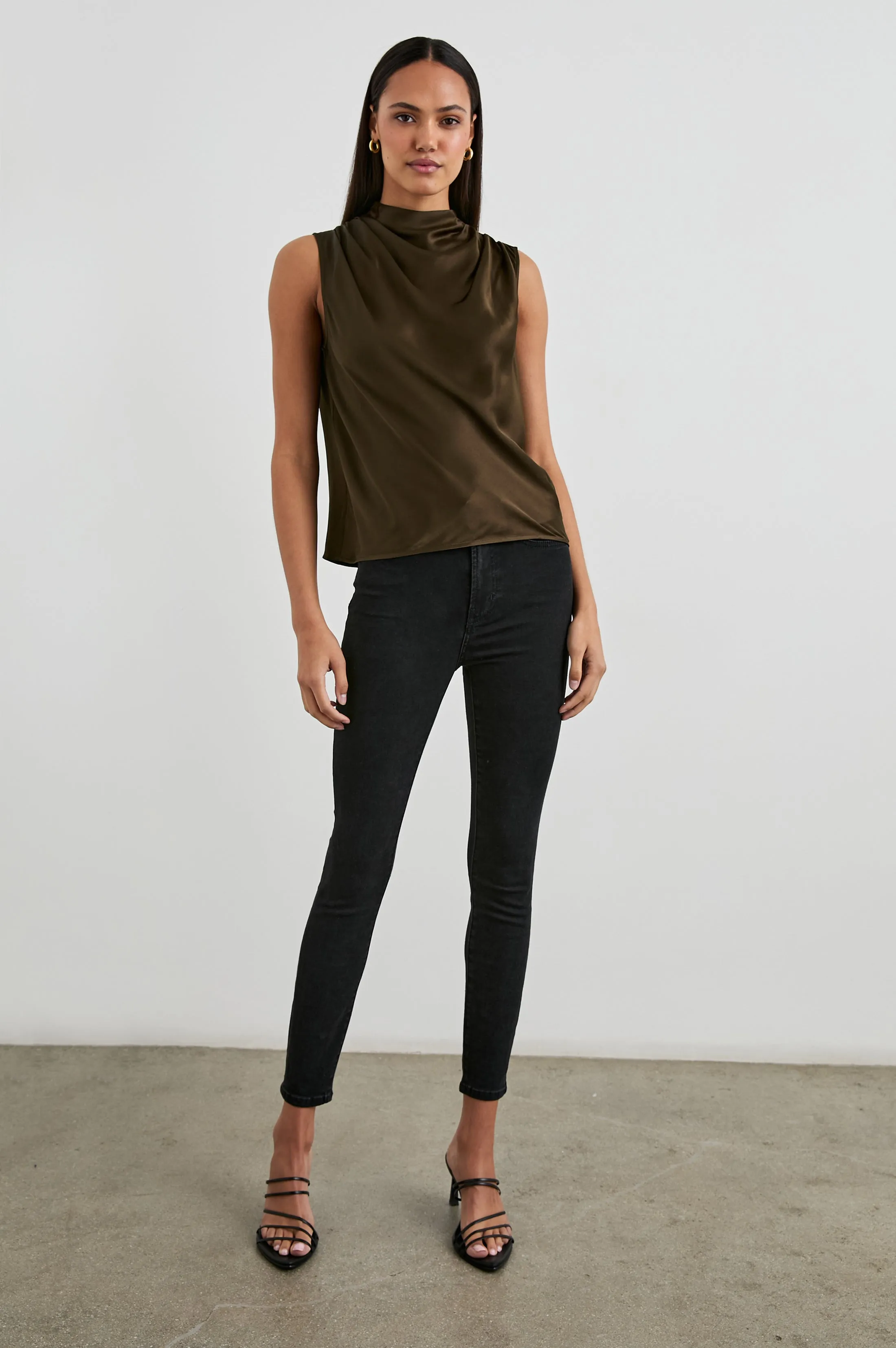 KALEEN TOP - DARK MOSS Rails