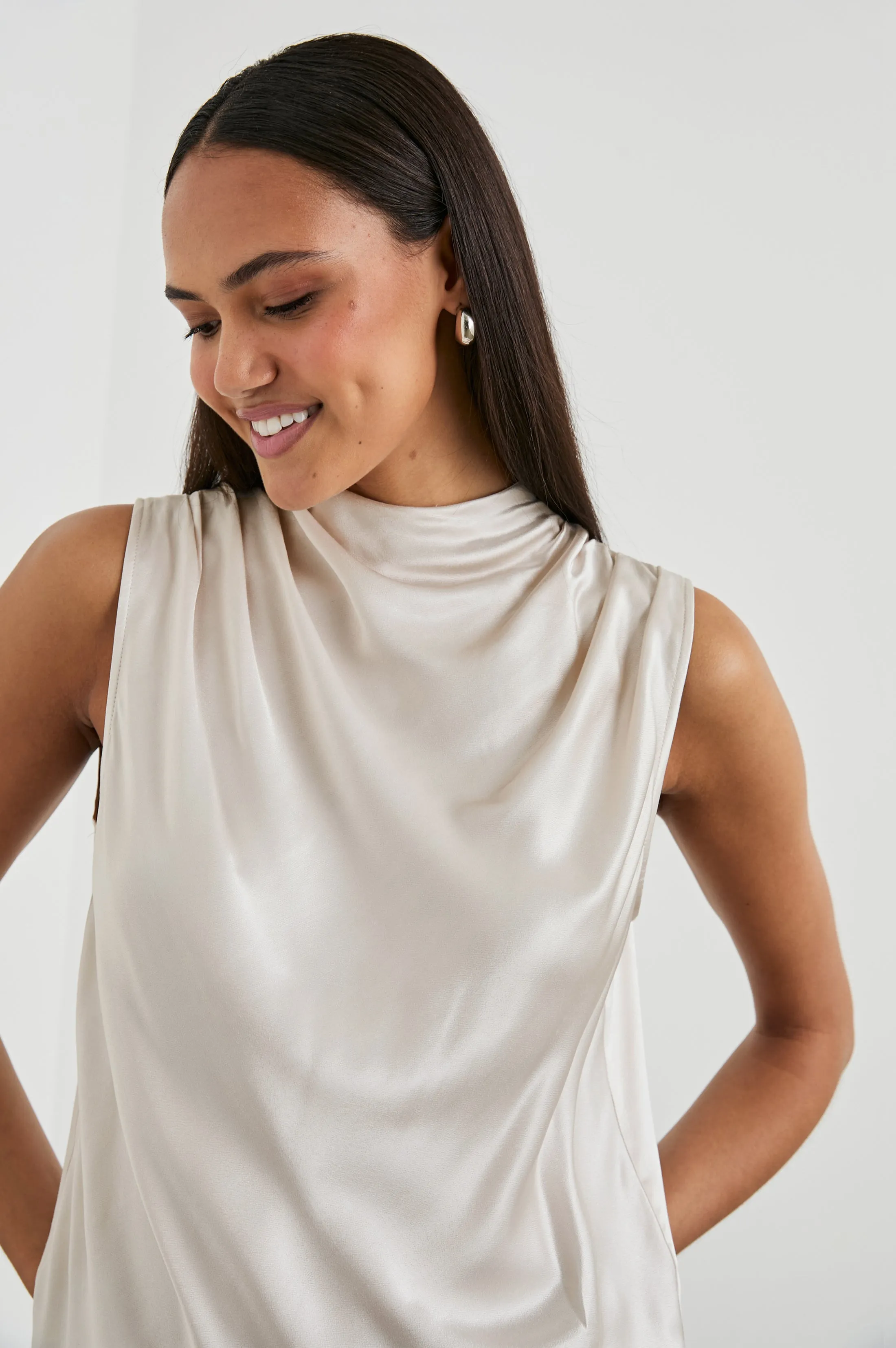 KALEEN TOP - IVORY Rails